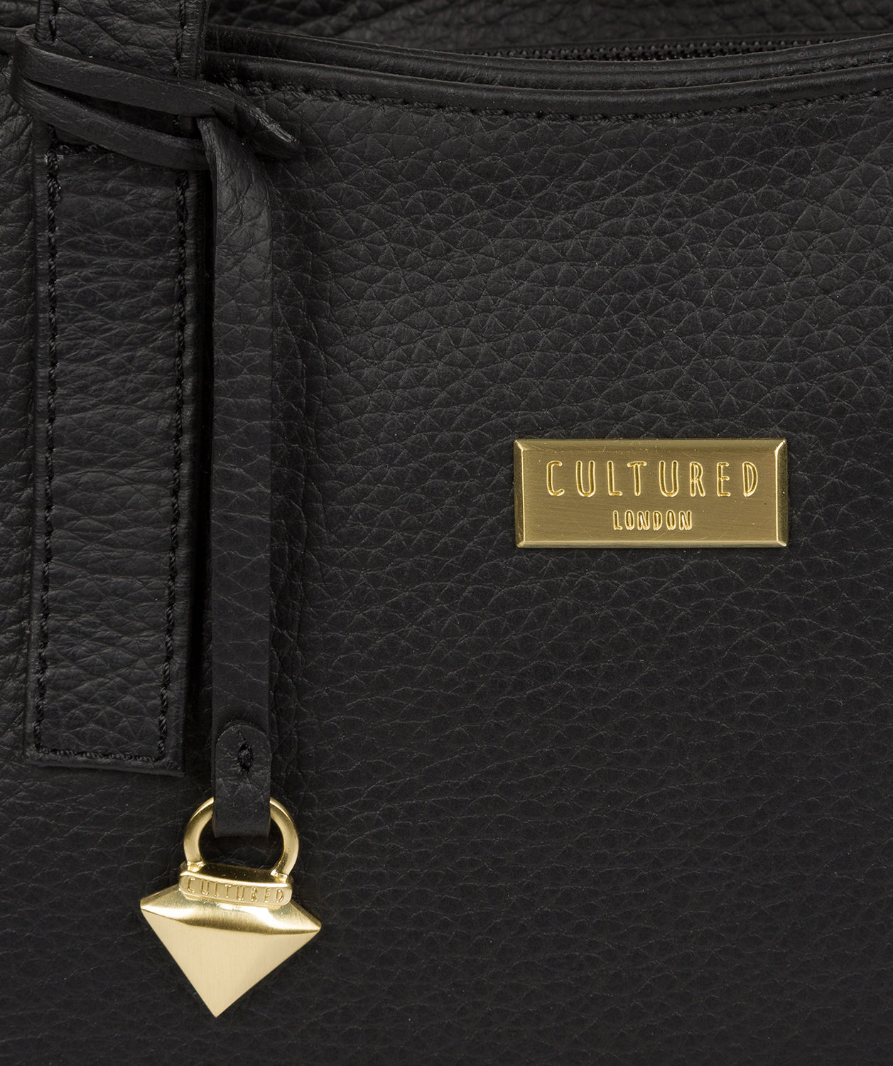 'Liana' Black Leather Handbag image 7