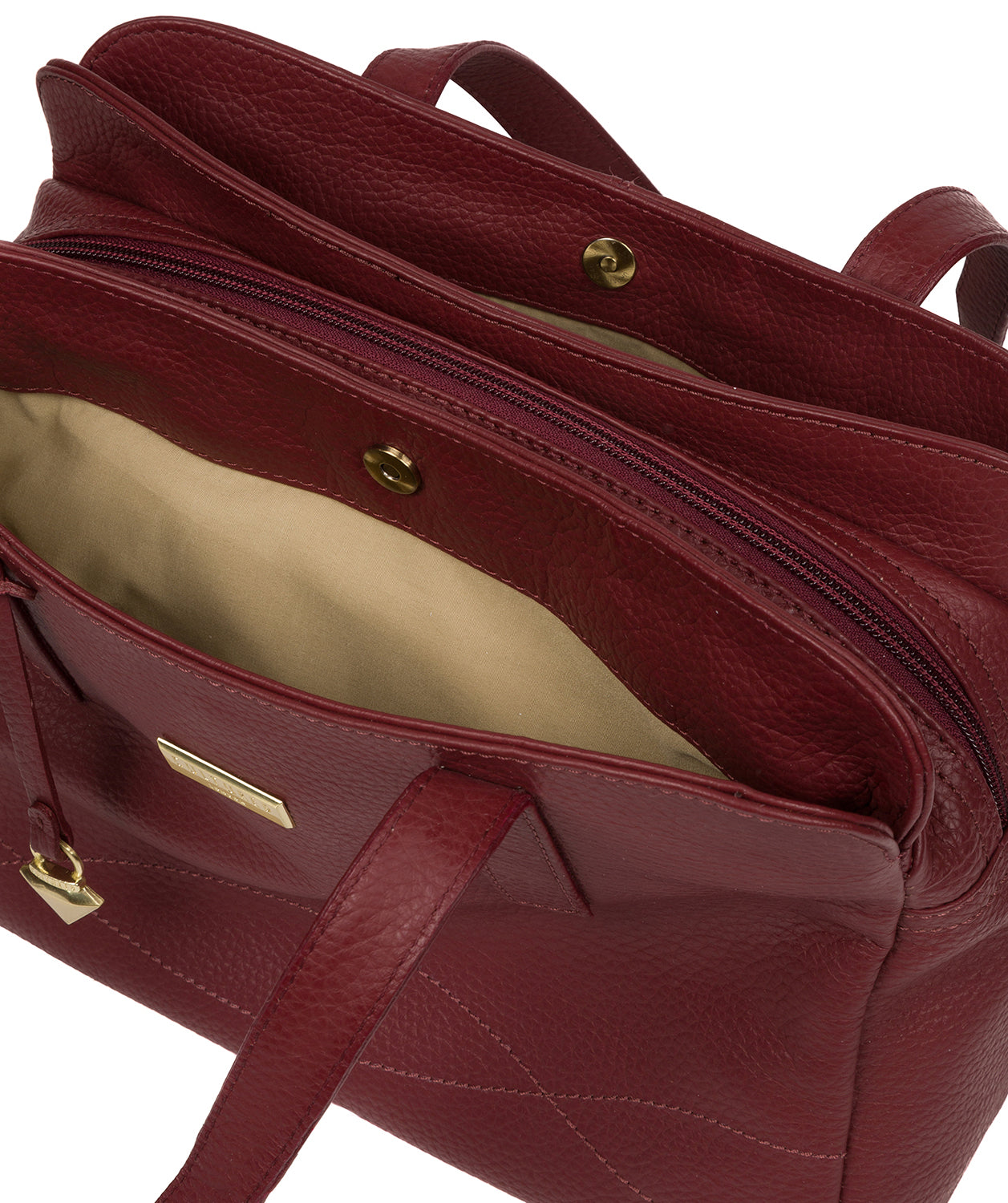 'Liana' Ruby Red Leather Handbag image 5