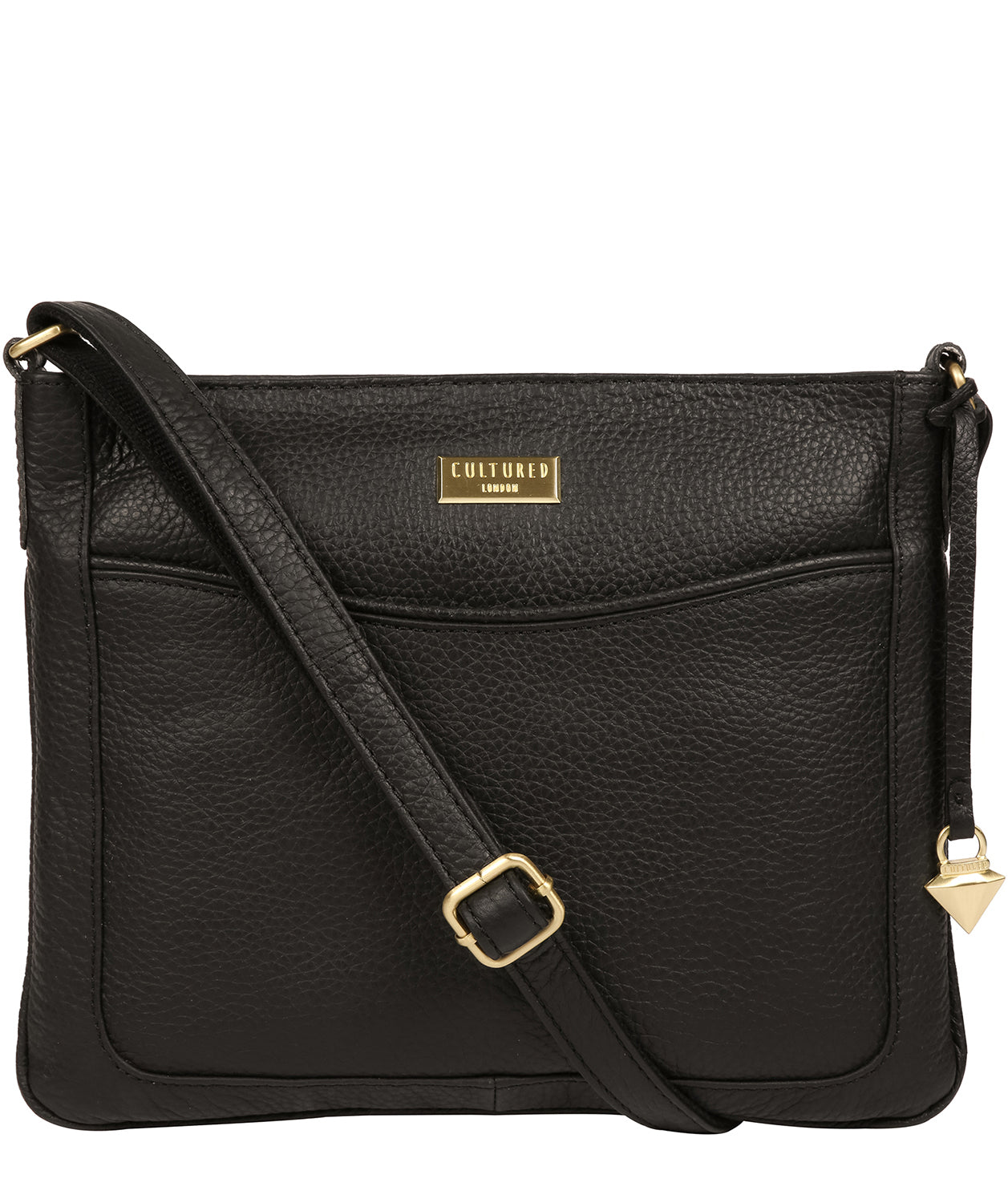 'Mireya' Black Leather Cross Body Bag image 1