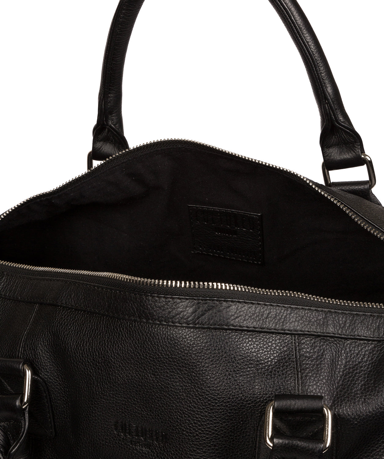 'Club' Black Leather Holdall image 4