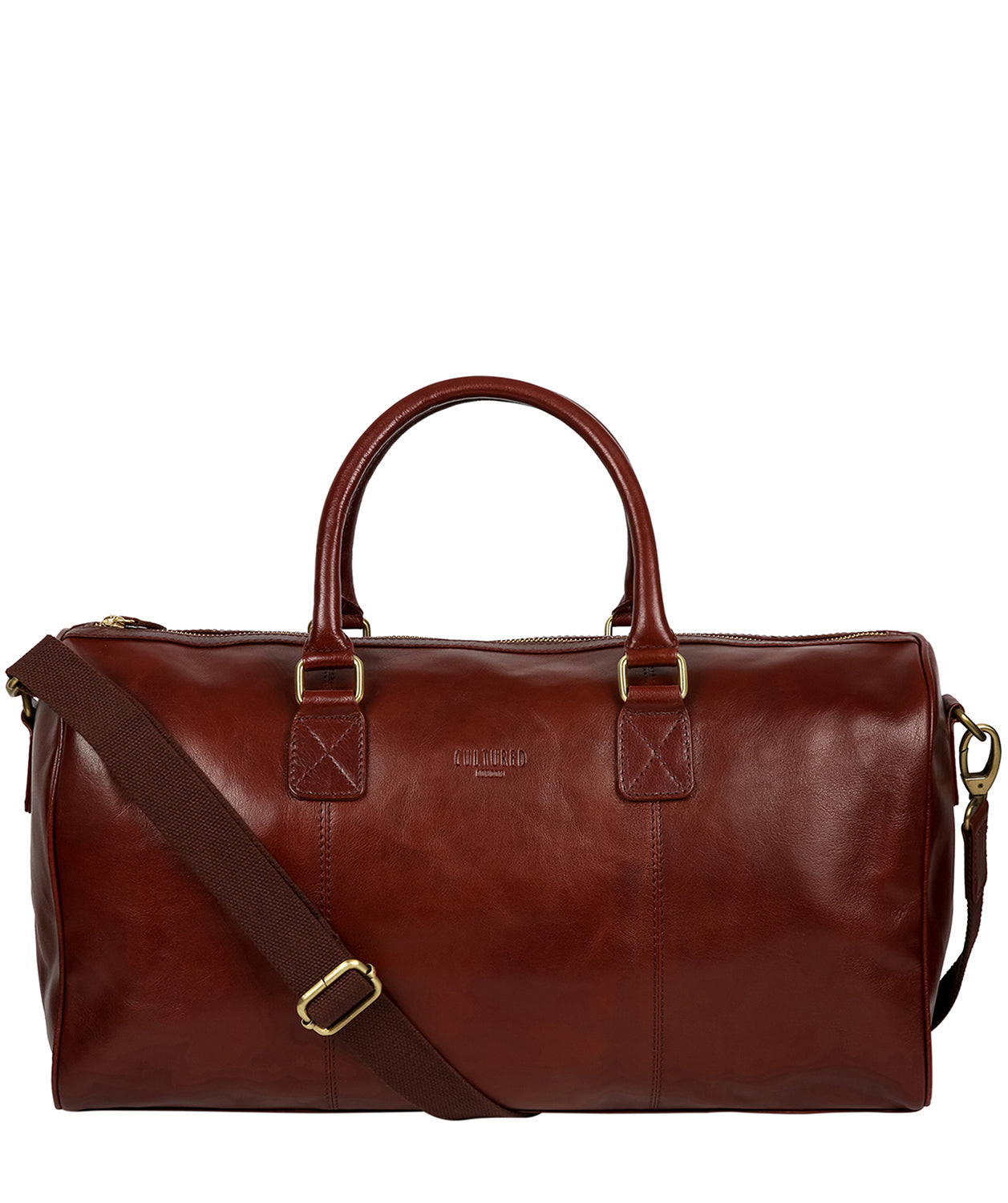 'Club' Dark Chestnut Leather Holdall