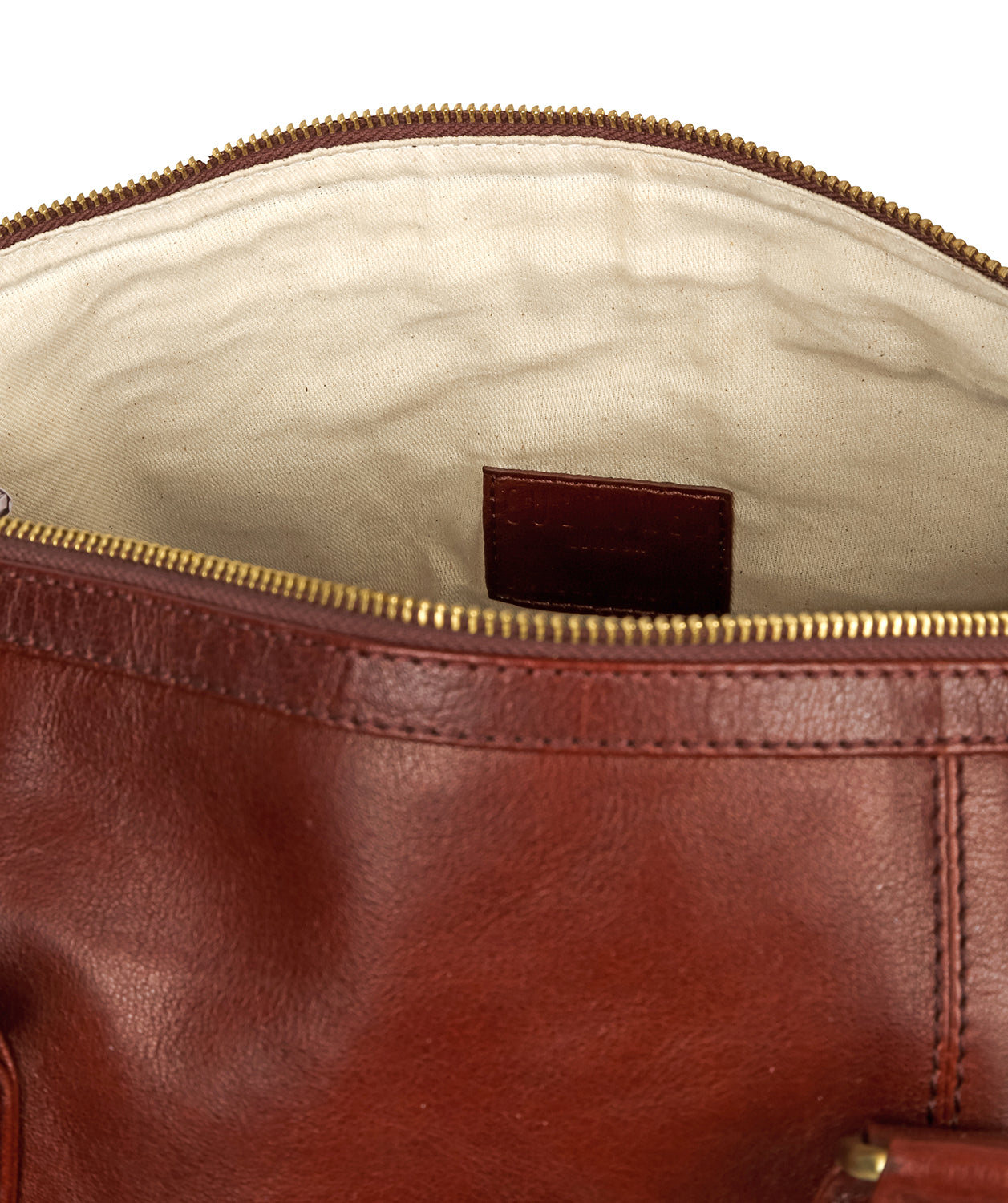 'Club' Dark Chestnut Leather Holdall