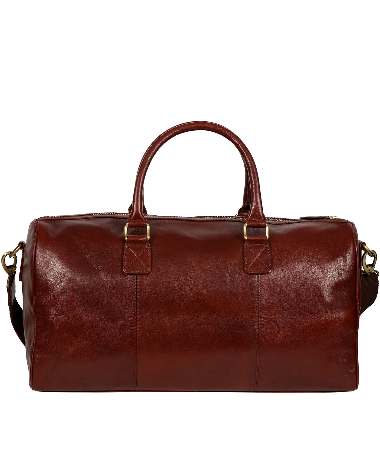 'Club' Dark Chestnut Leather Holdall