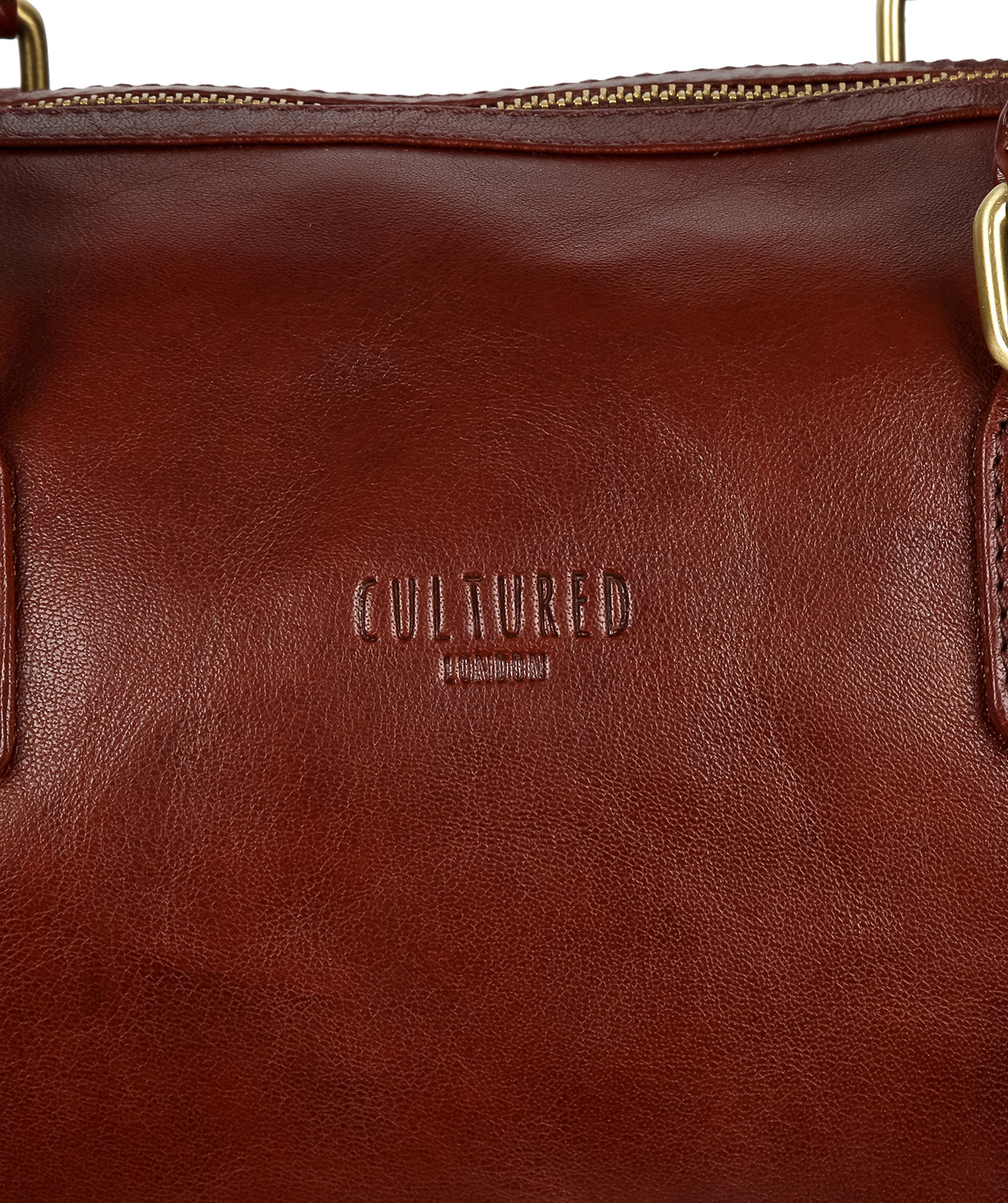 'Club' Dark Chestnut Leather Holdall