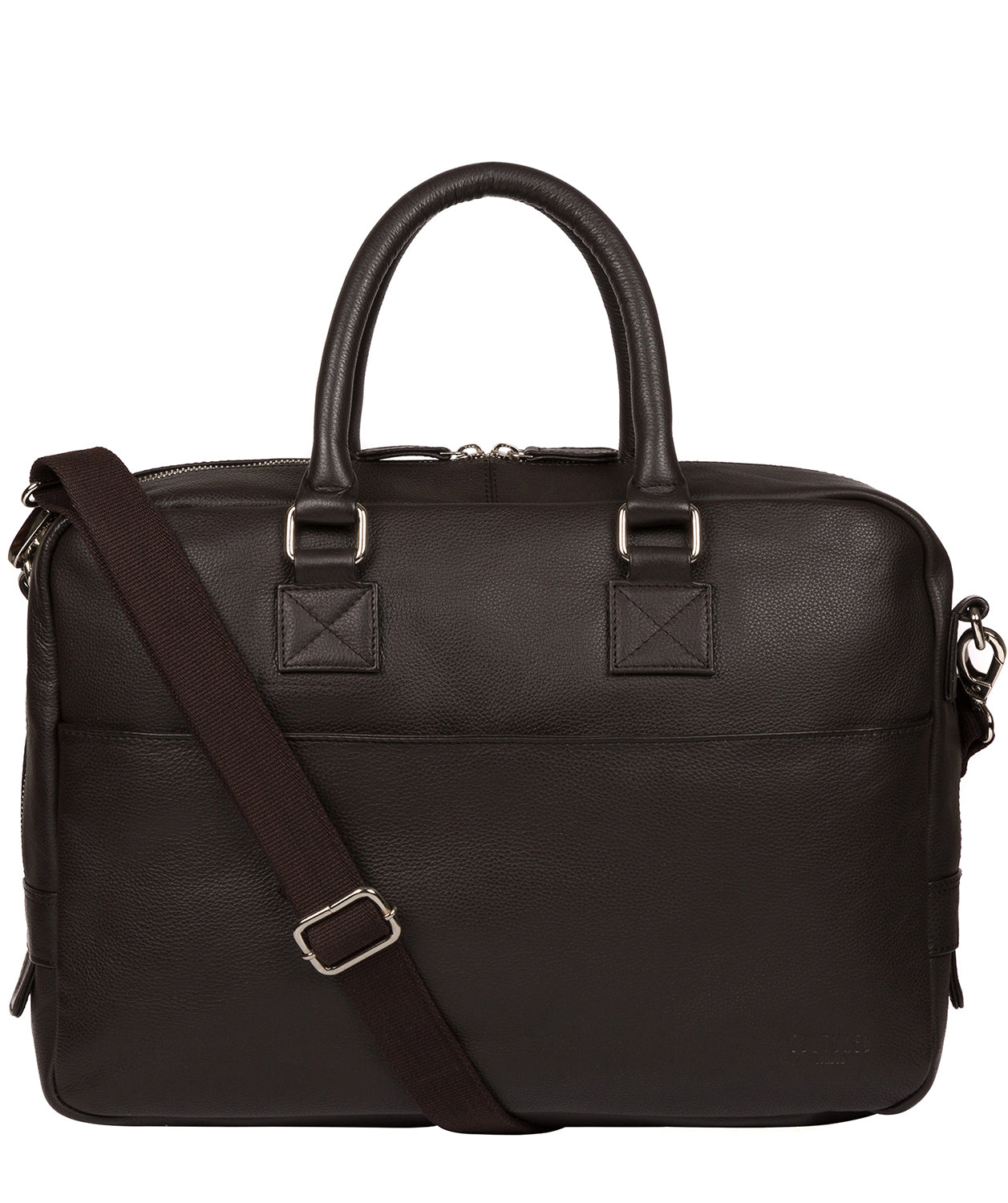 'Reagan' Dark Brown Leather Workbag image 1