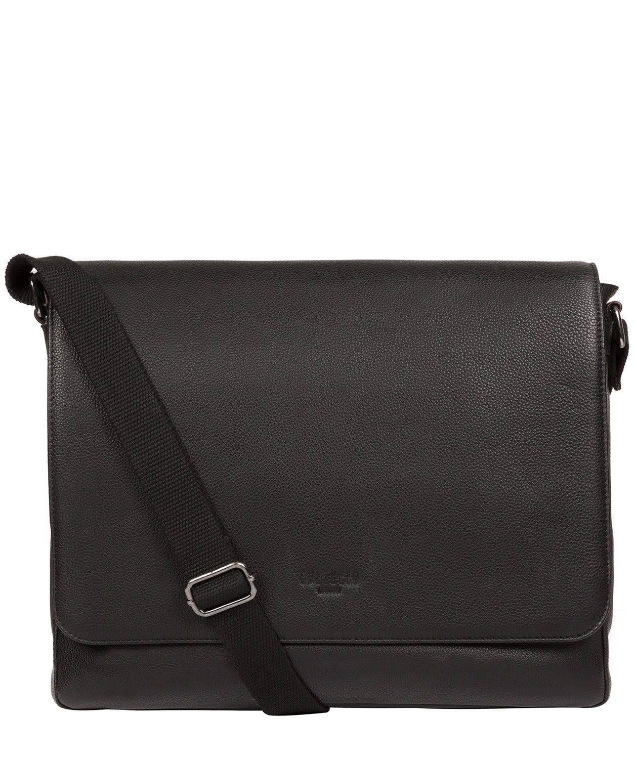 'Rory' Black Leather Messenger Bag image 1