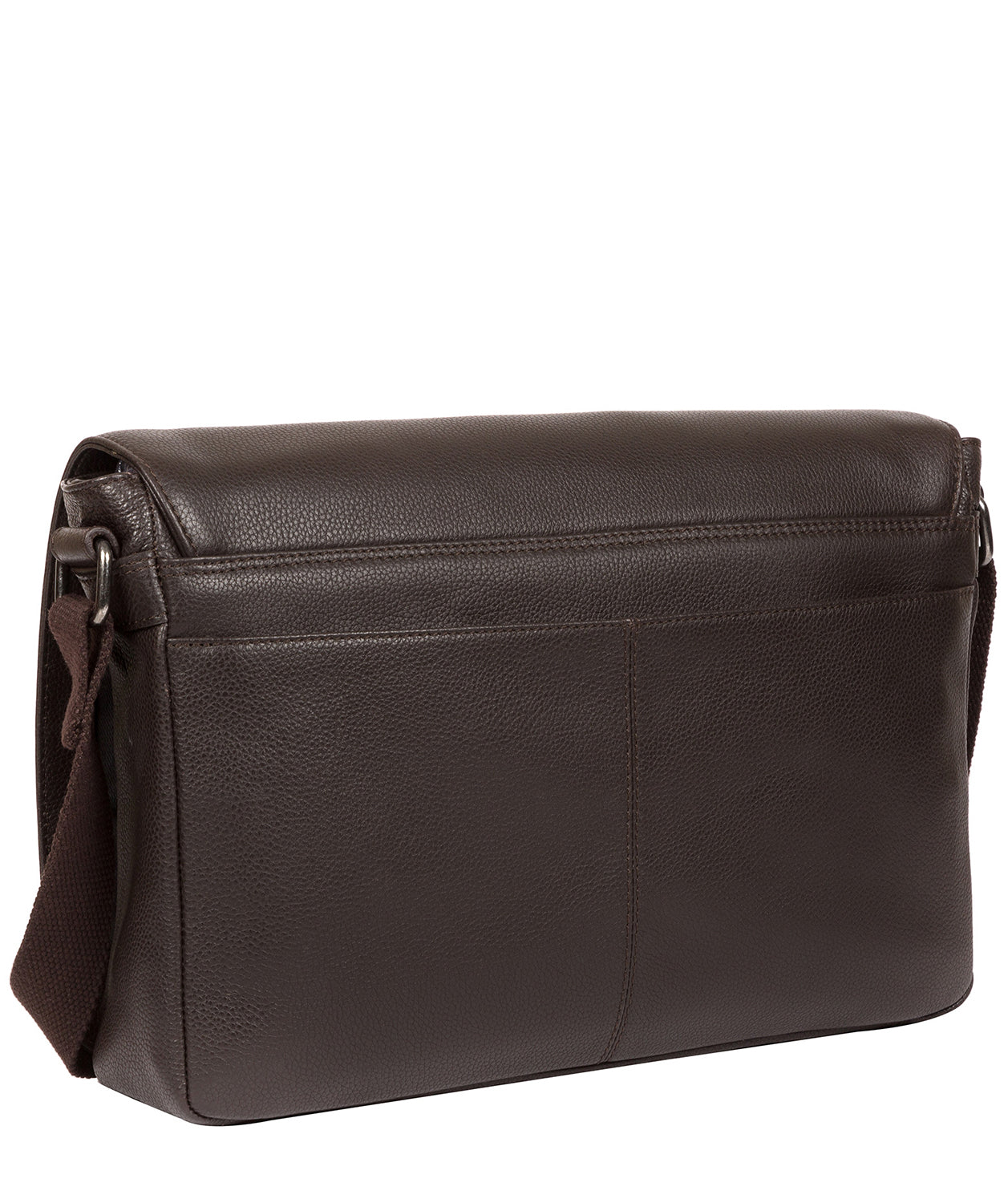 'Marv' Brown Leather Messenger Bag Pure Luxuries London