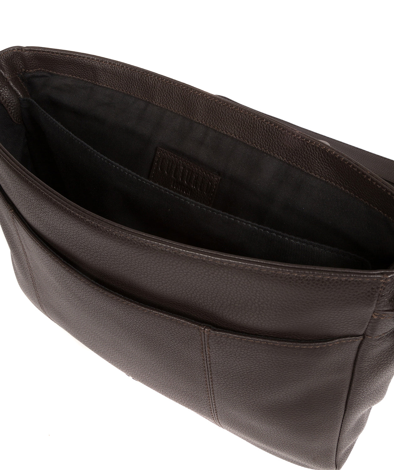 'Marv' Brown Leather Messenger Bag Pure Luxuries London