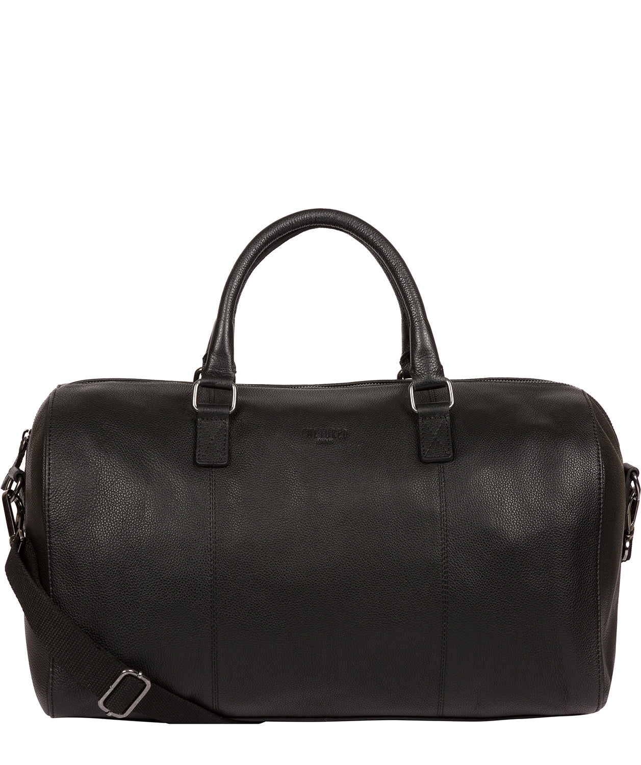 'Weekender' Black Leather Holdall Pure Luxuries London