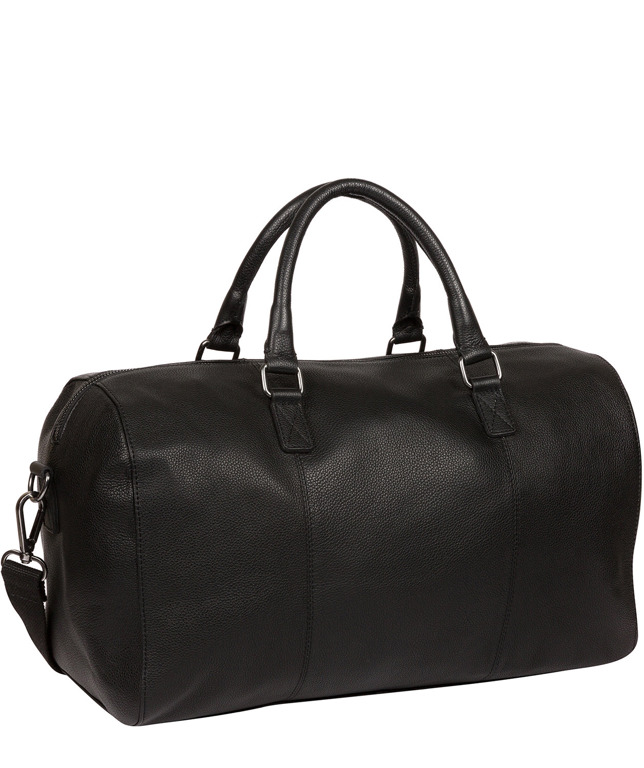 'Weekender' Black Leather Holdall Pure Luxuries London