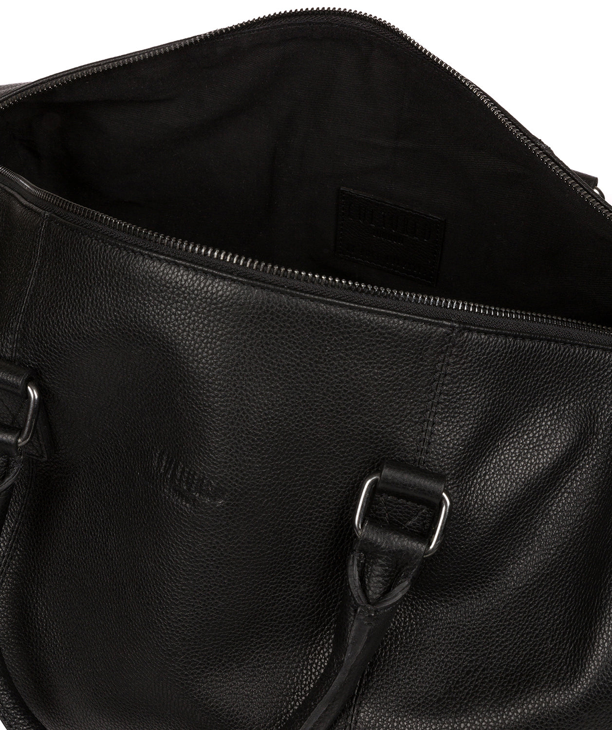 'Weekender' Black Leather Holdall Pure Luxuries London