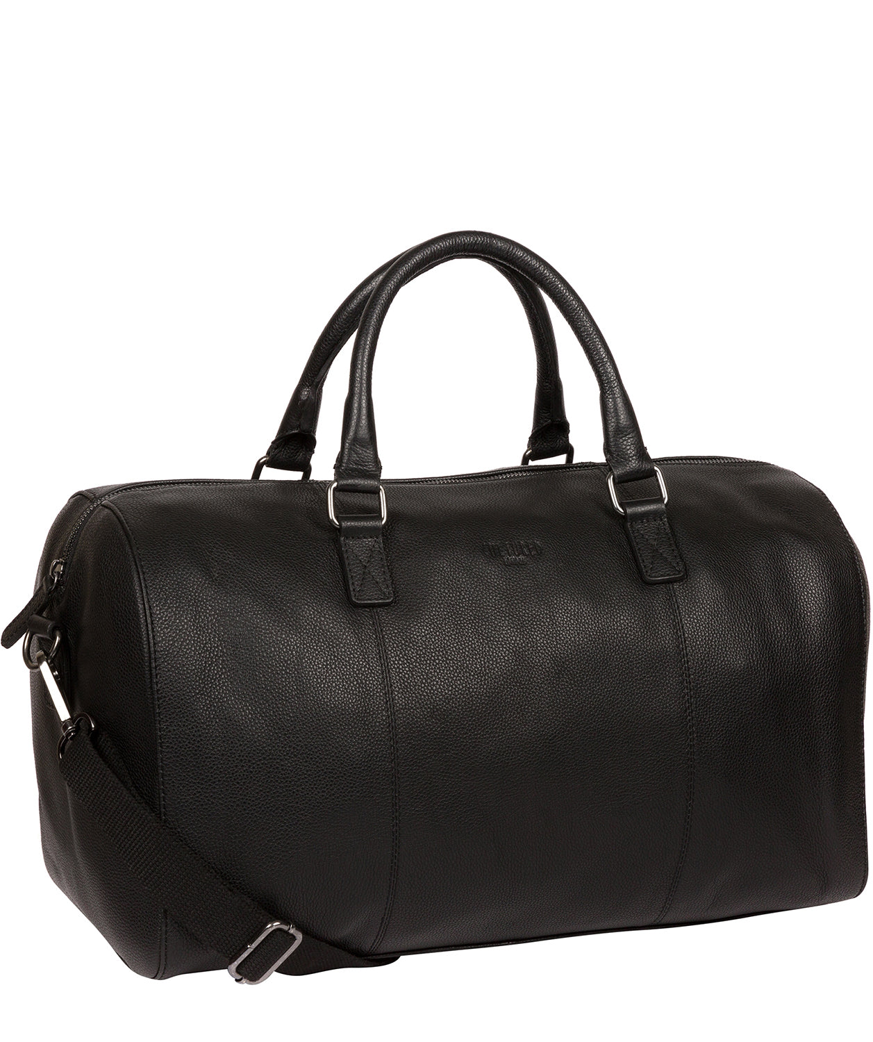 'Weekender' Black Leather Holdall image 5