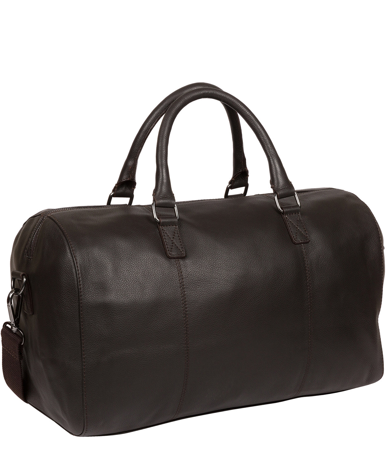 'Weekender' Dark Brown Leather Holdall Pure Luxuries London