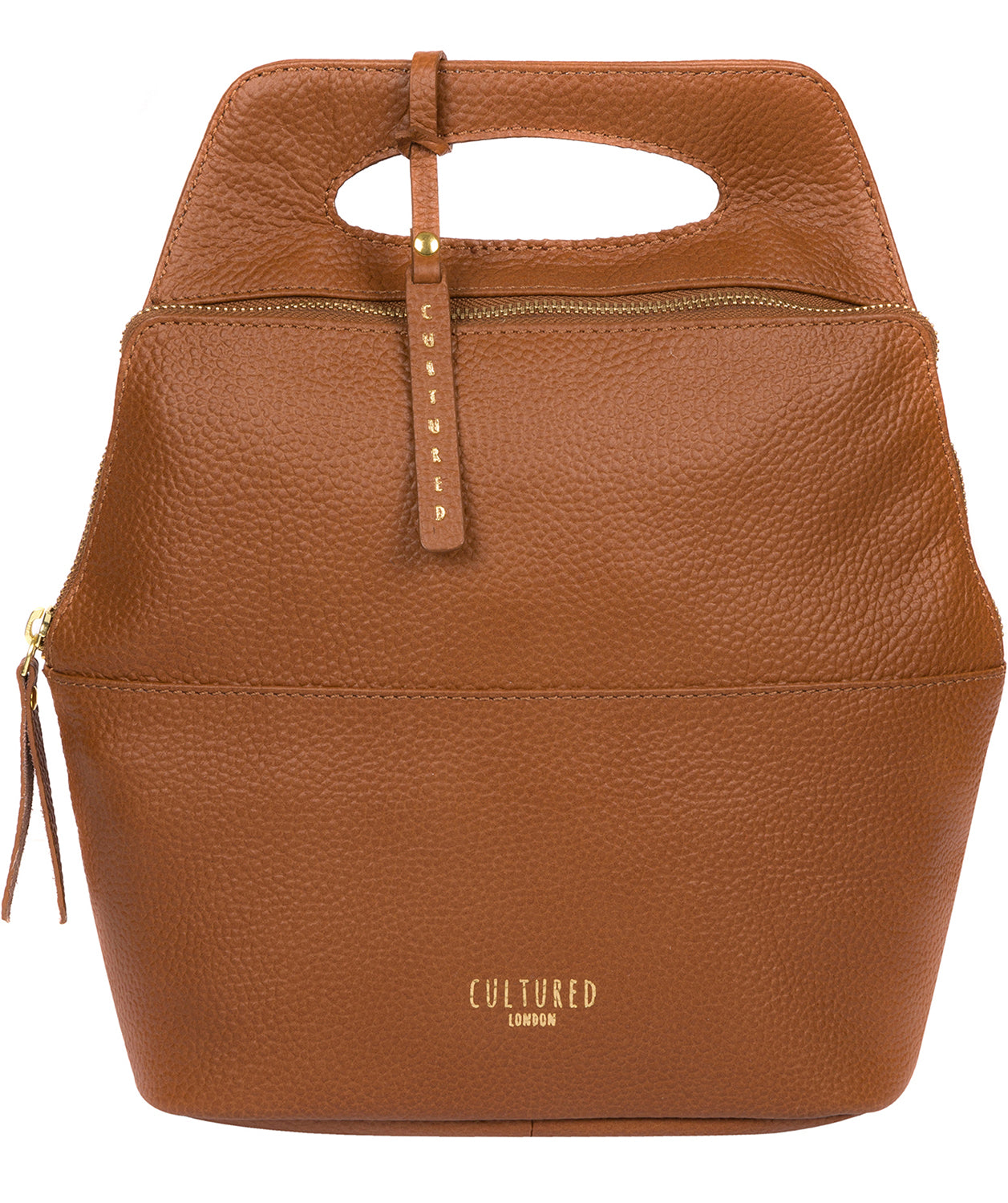 'Phoebe' Tan Leather Backpack Pure Luxuries London