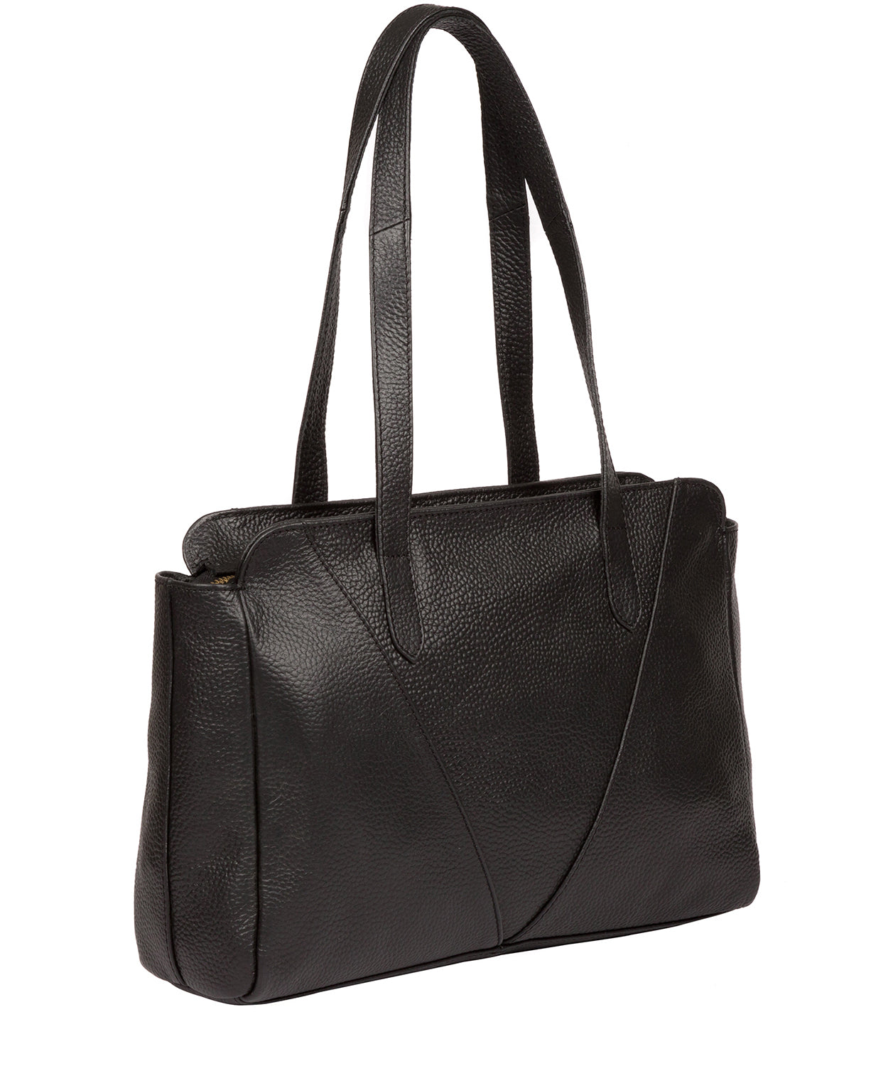 'Greta' Black Leather Shoulder Bag Pure Luxuries London