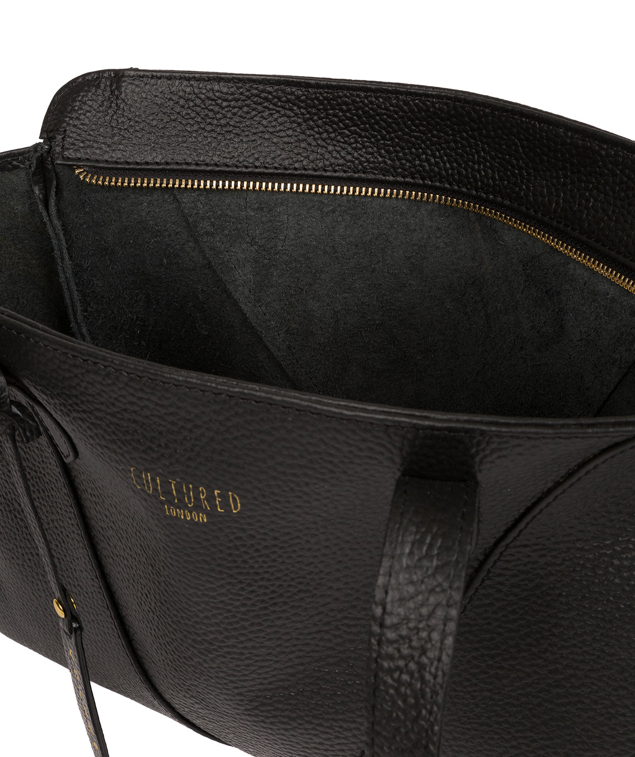 'Greta' Black Leather Shoulder Bag Pure Luxuries London