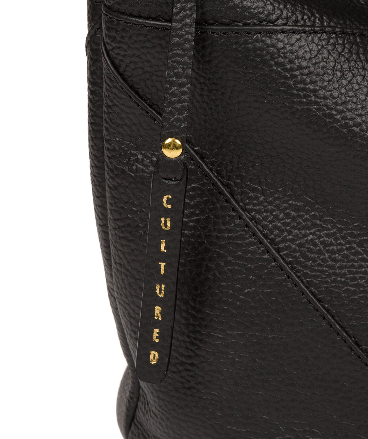 'Olsen' Black Leather Shoulder Bag image 6