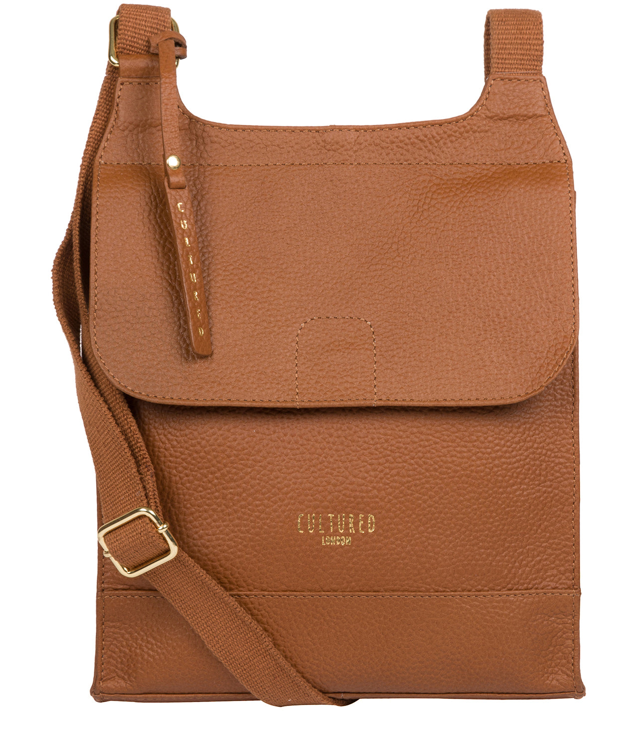 'Karina' Tan Leather Cross Body Bag image 1