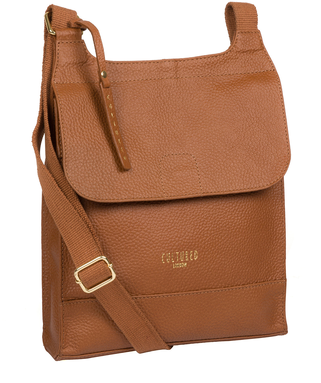 'Karina' Tan Leather Cross Body Bag image 5