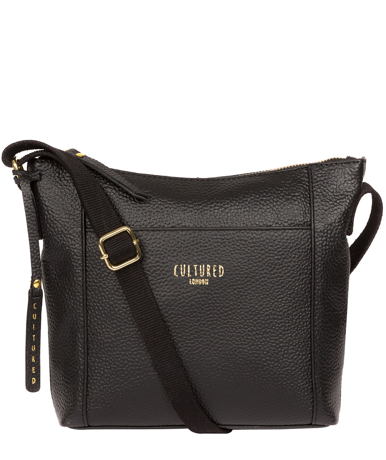 'Jenny' Black Leather Cross Body Bag image 1