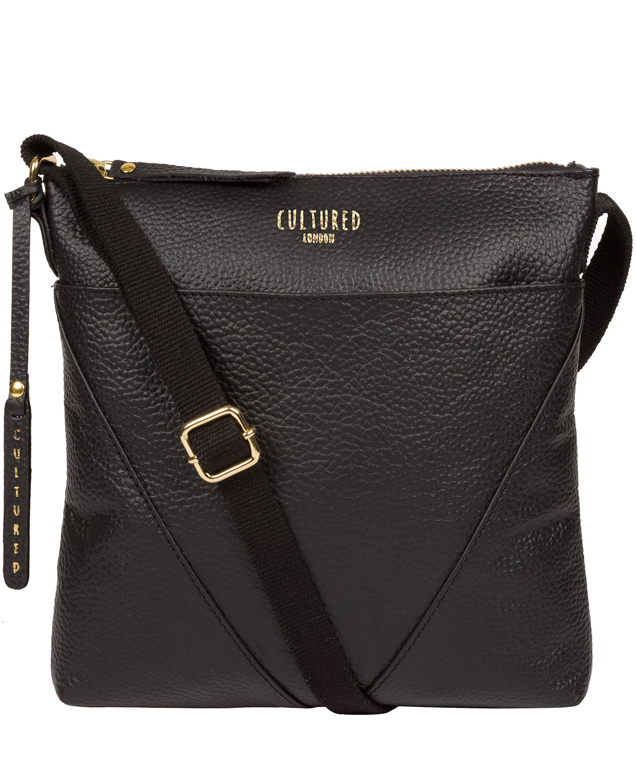 'Celia' Black Leather Cross Body Bag image 1