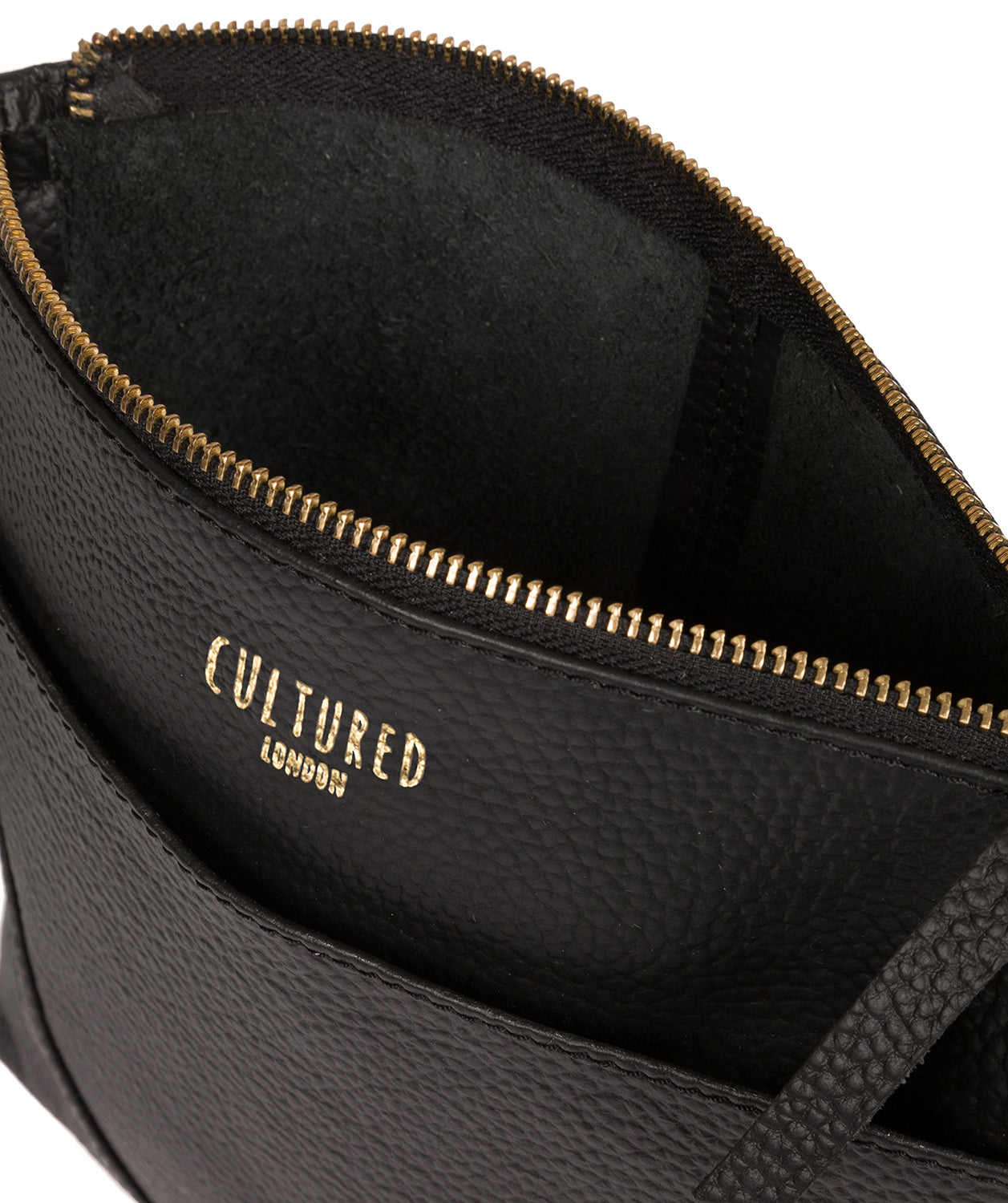 'Celia' Black Leather Cross Body Bag image 4