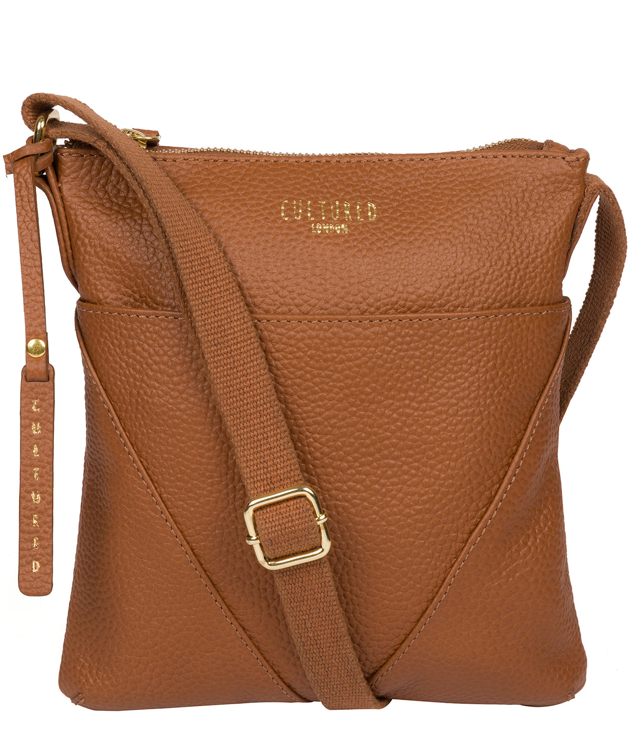 'Rebecca' Tan Leather Cross Body Bag image 1