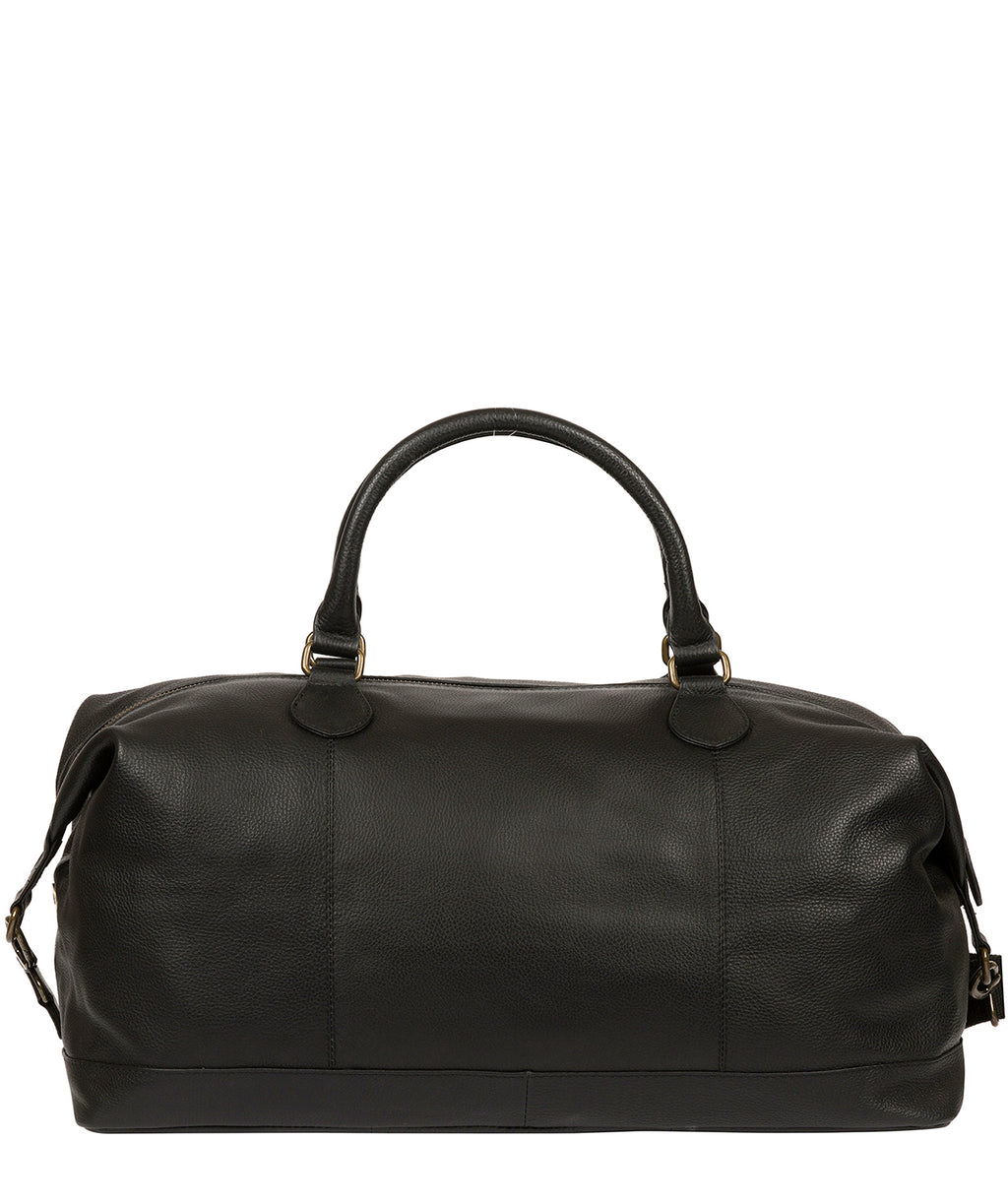 Black Leather Holdall 'Harbour' by Cultured London – Pure Luxuries London