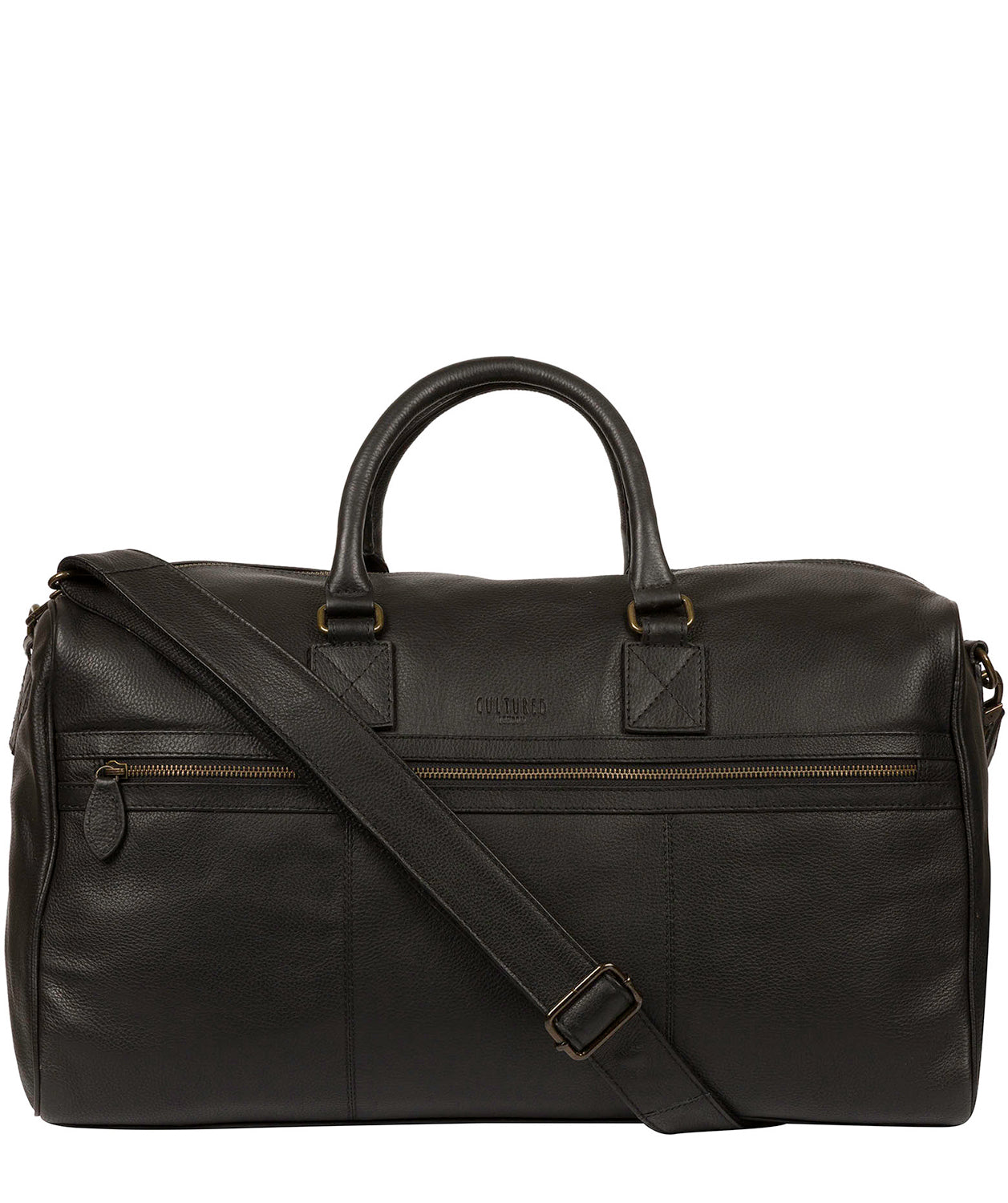 'Helm' Black Leather Holdall Pure Luxuries London