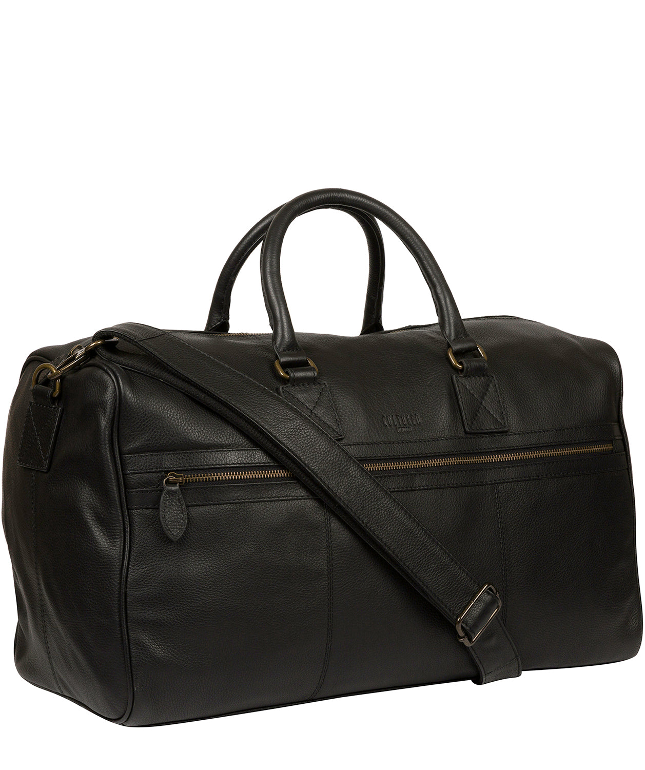 'Helm' Black Leather Holdall Pure Luxuries London