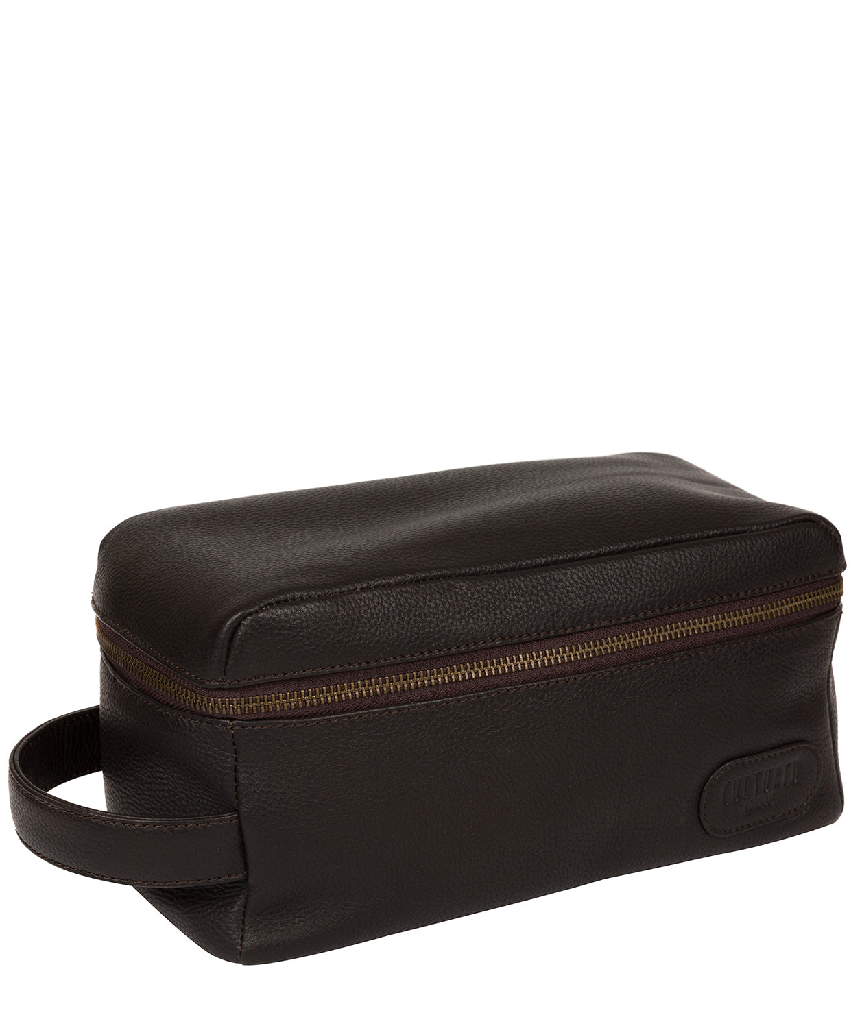 'Boom' Brown Leather Washbag image 5