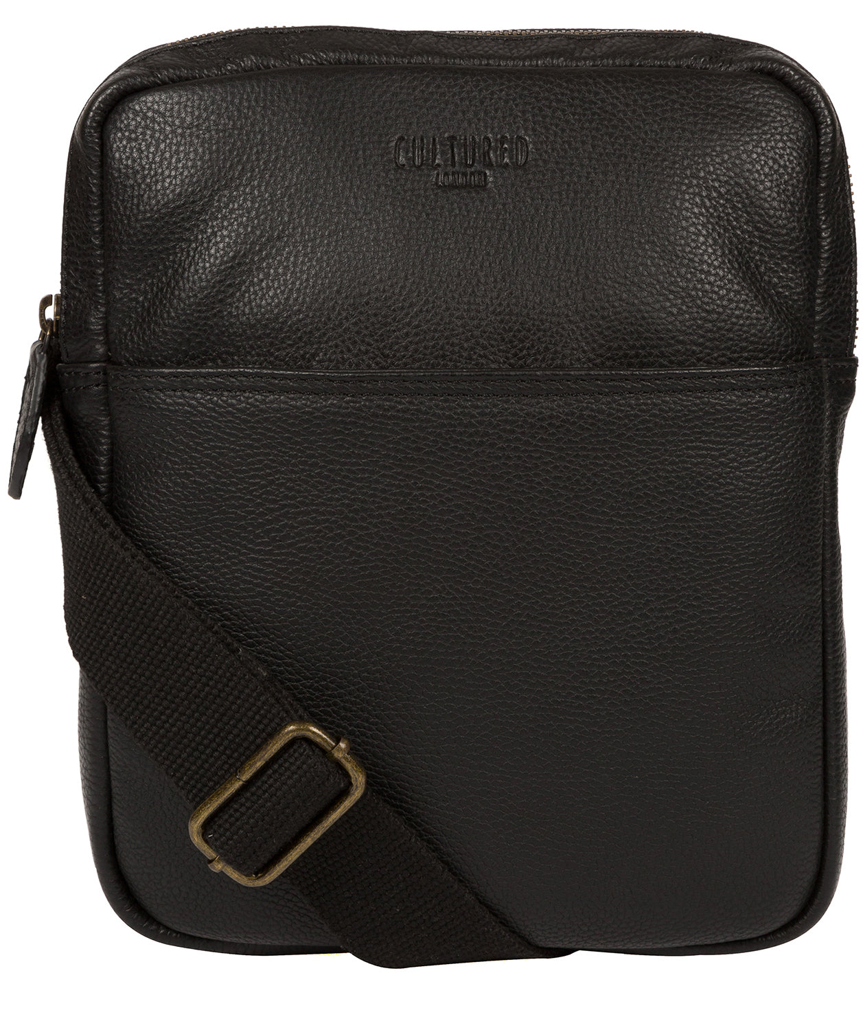 'Fargo' Black Leather Cross Body Bag Pure Luxuries London