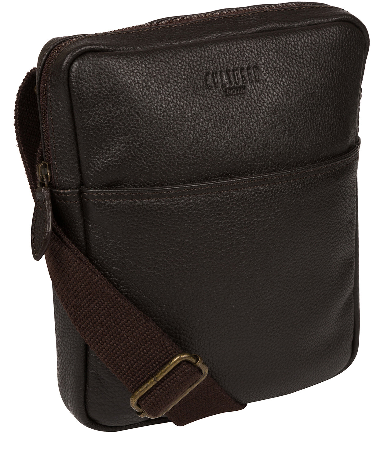 'Fargo' Brown Leather Cross Body Bag image 5