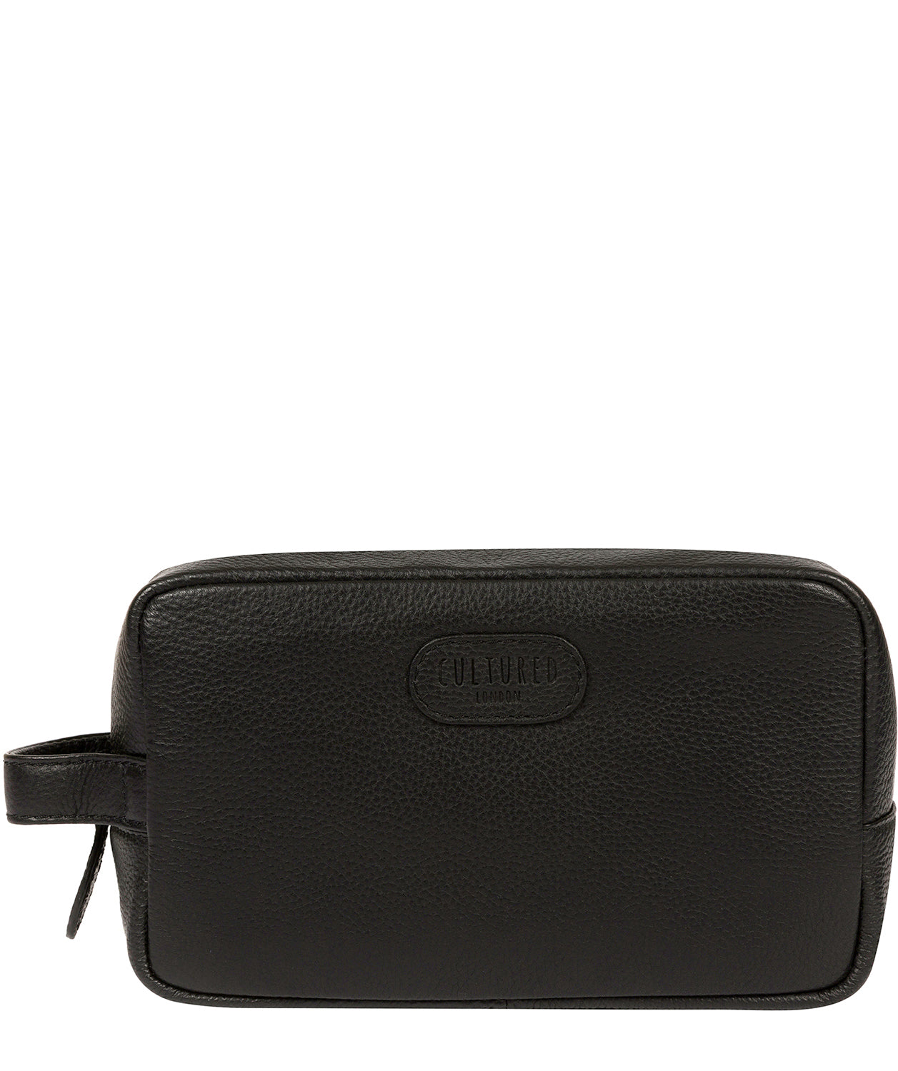 'Ronnie' Black Leather Washbag image 1