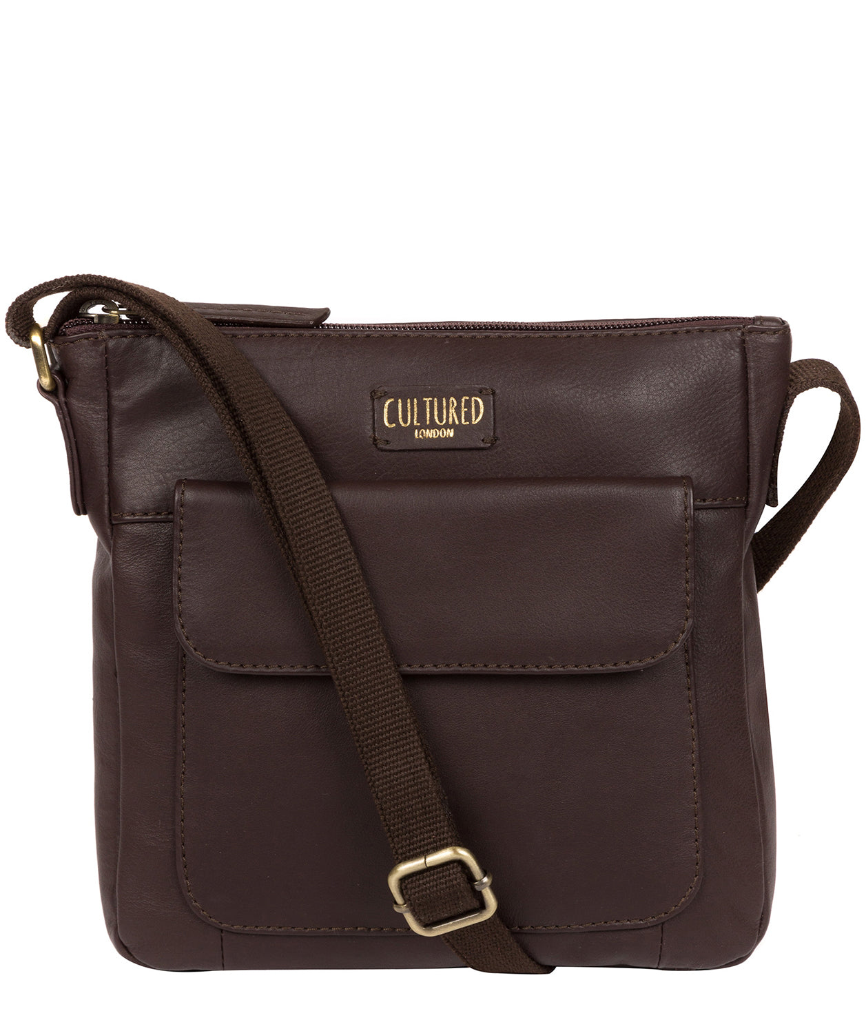 'Elna' Brown Leather Cross Body Bag image 1