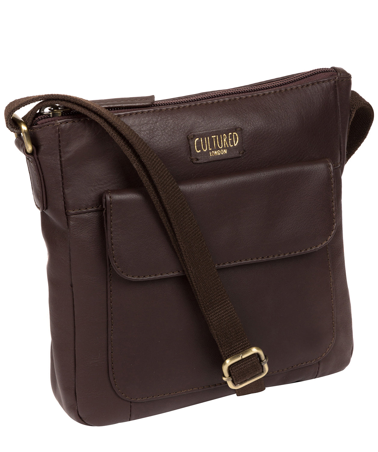 'Elna' Brown Leather Cross Body Bag image 5