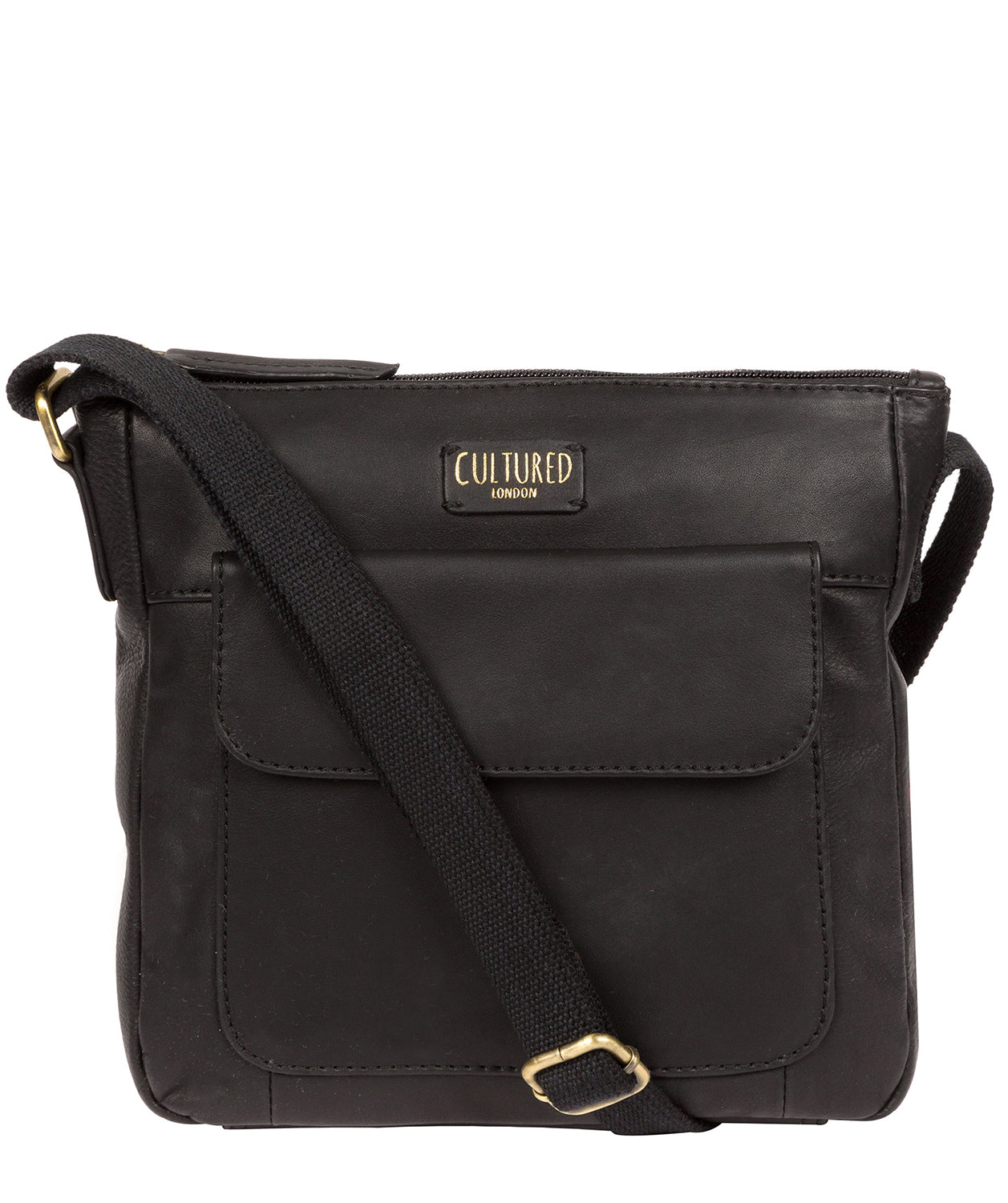 'Elna' Ebony Leather Cross Body Bag image 1