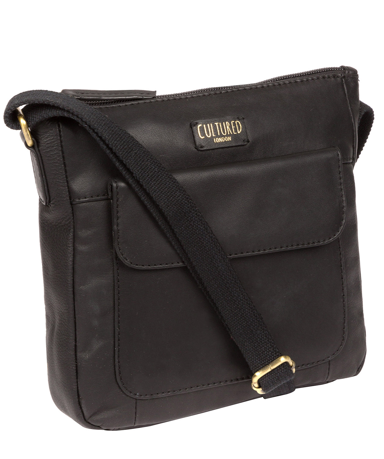 'Elna' Ebony Leather Cross Body Bag image 5