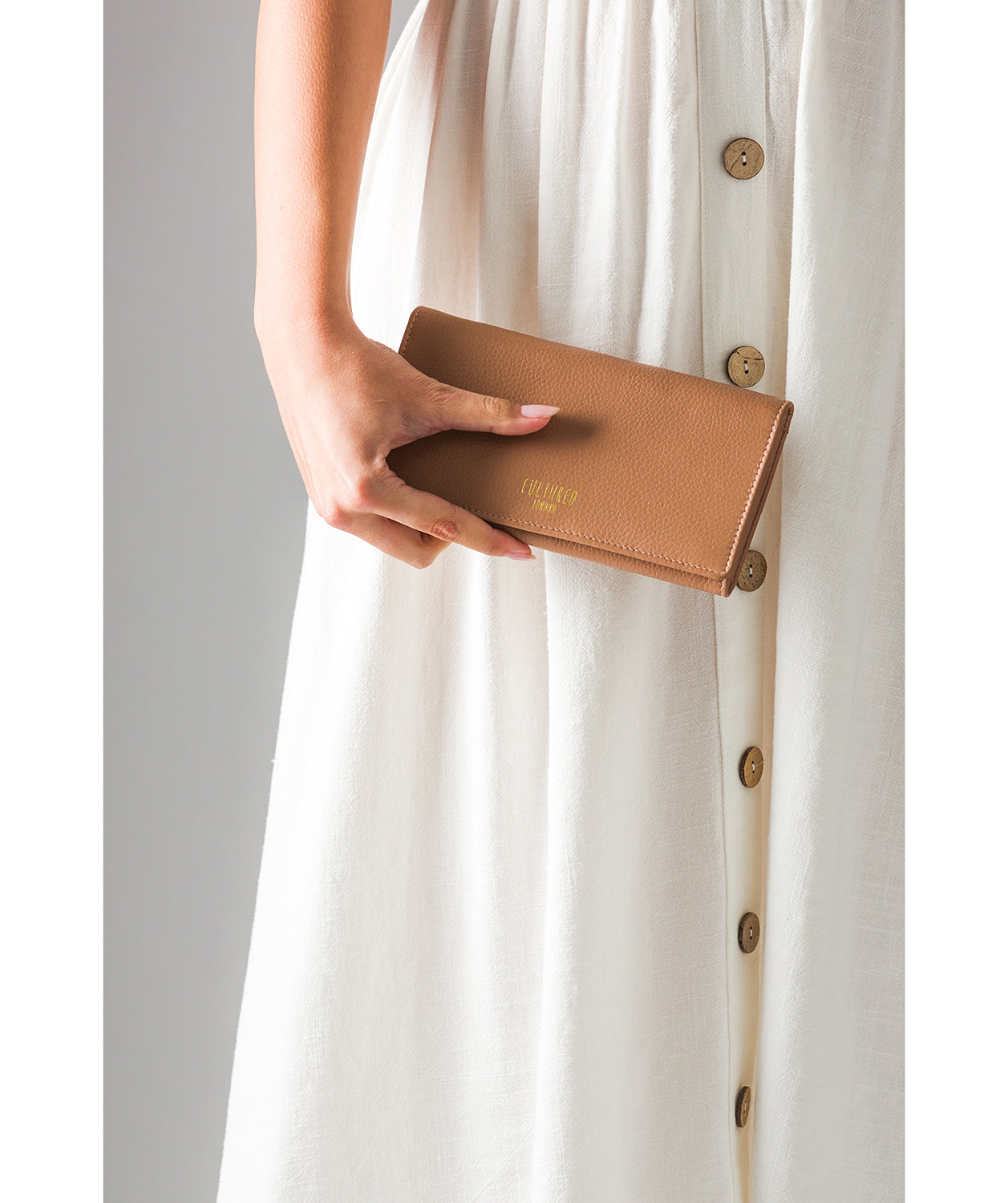 'Harlow' Fawn Leather Purse