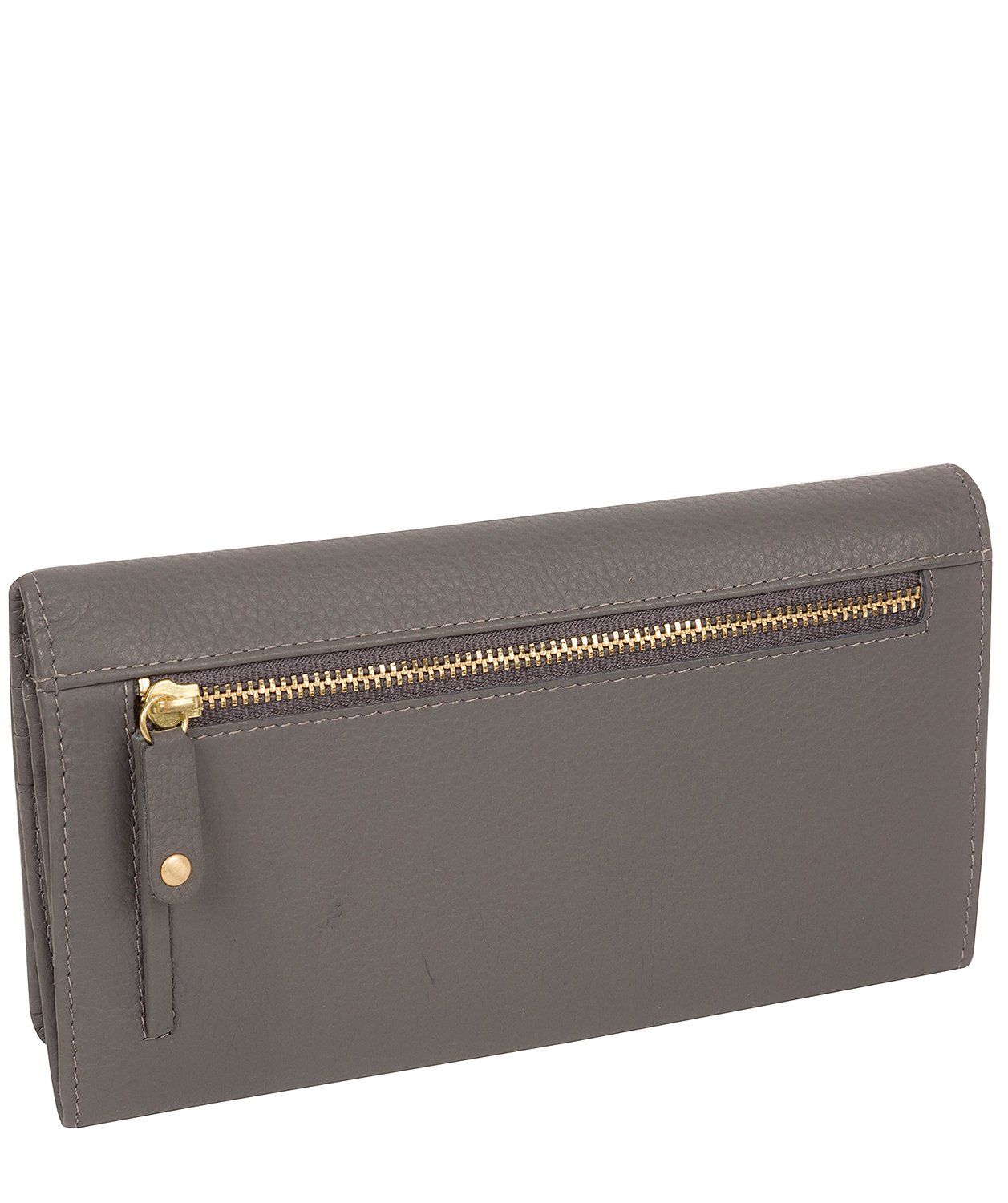 'Harlow' Grey Leather Purse Pure Luxuries London