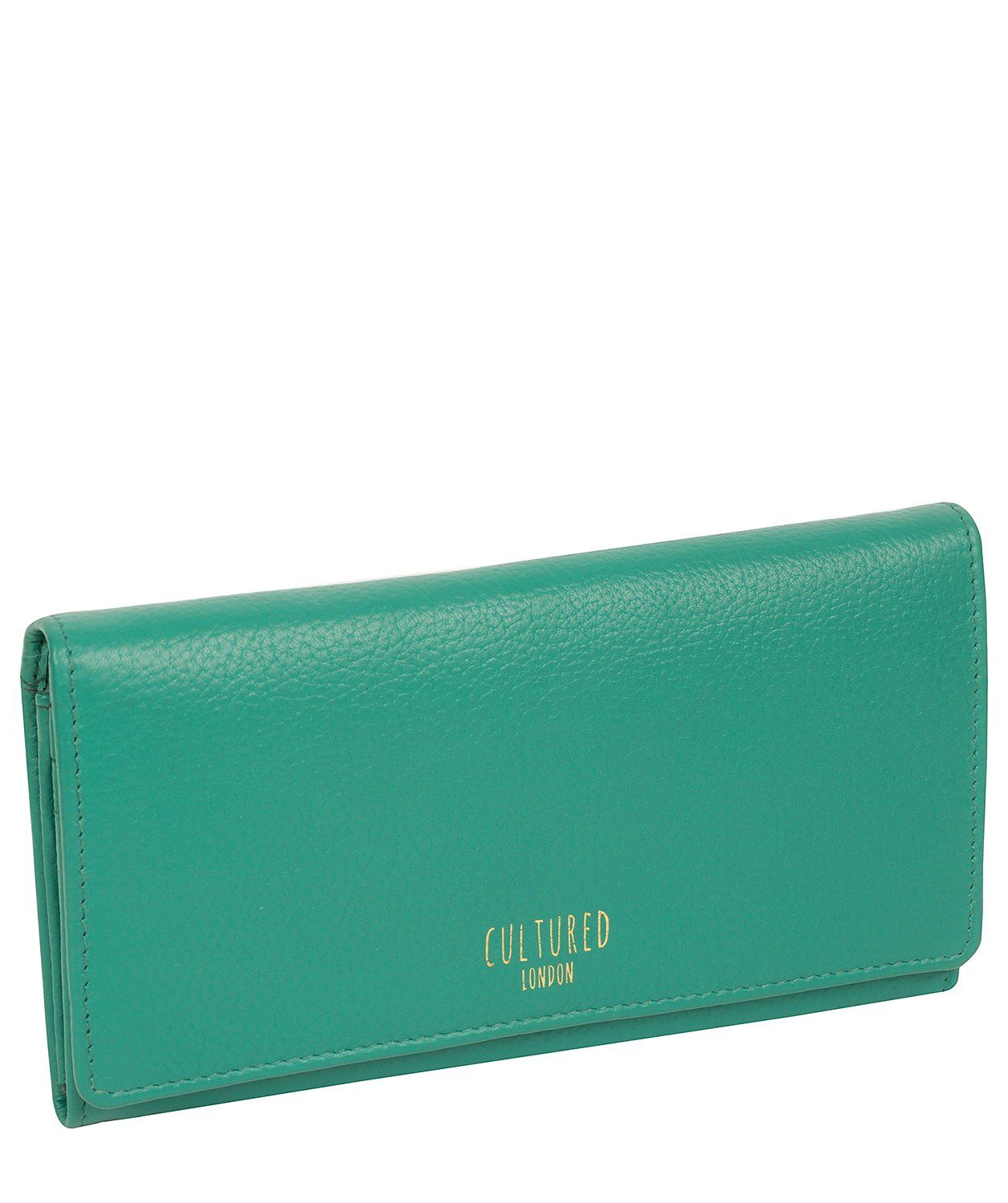 'Harlow' Leaf Green Leather Purse