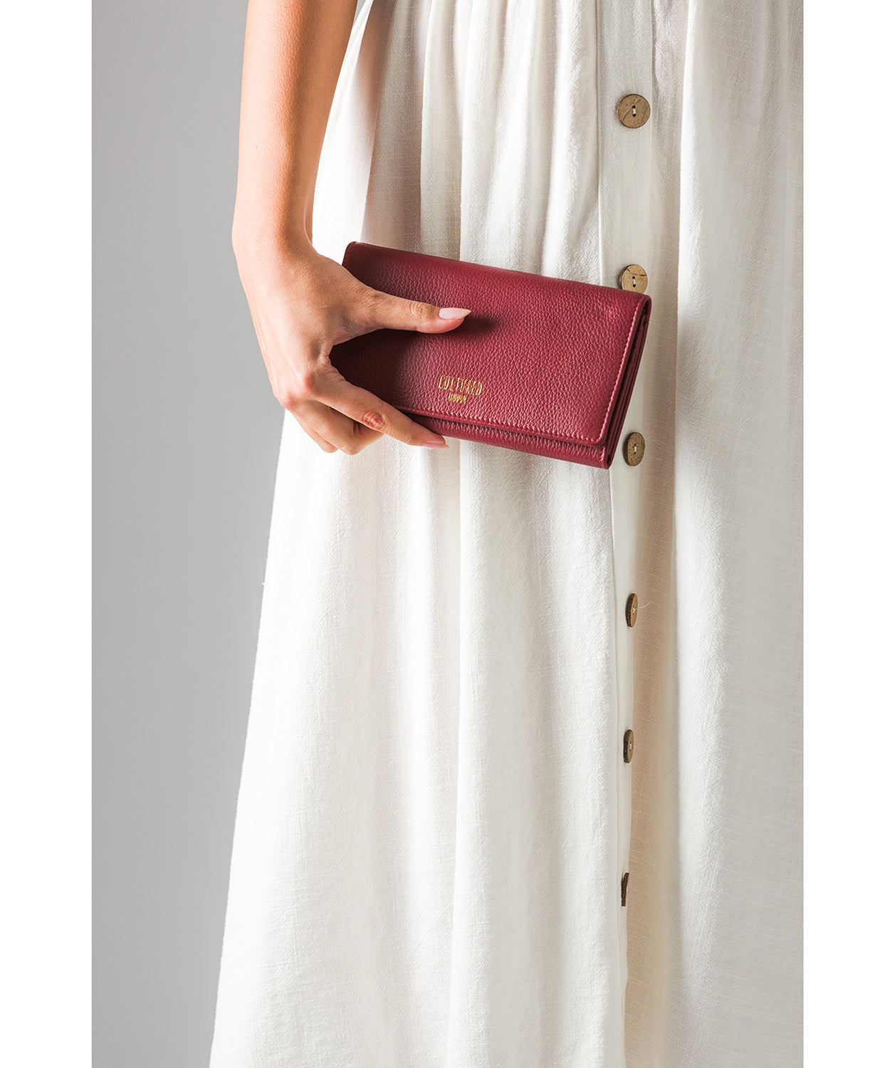 'Harlow' Maroon Leather Purse