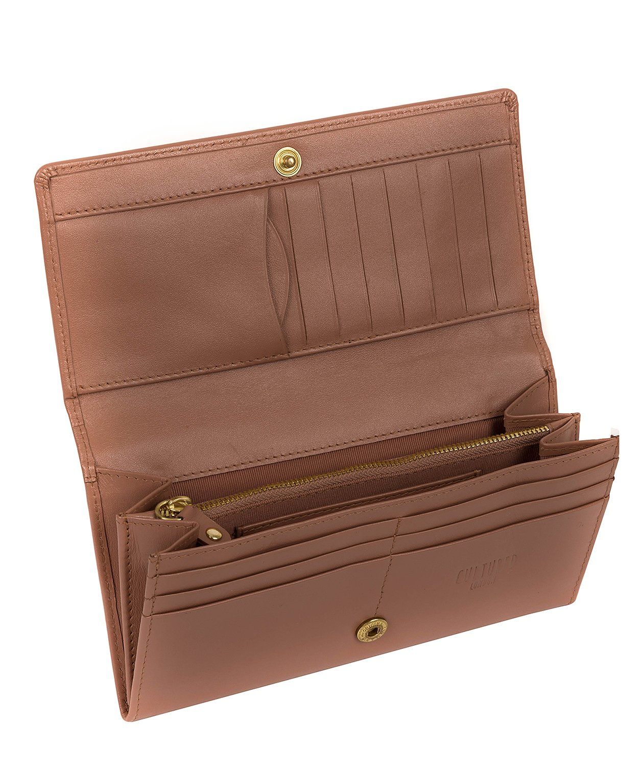 'Harlow' Mocha Leather Purse Pure Luxuries London