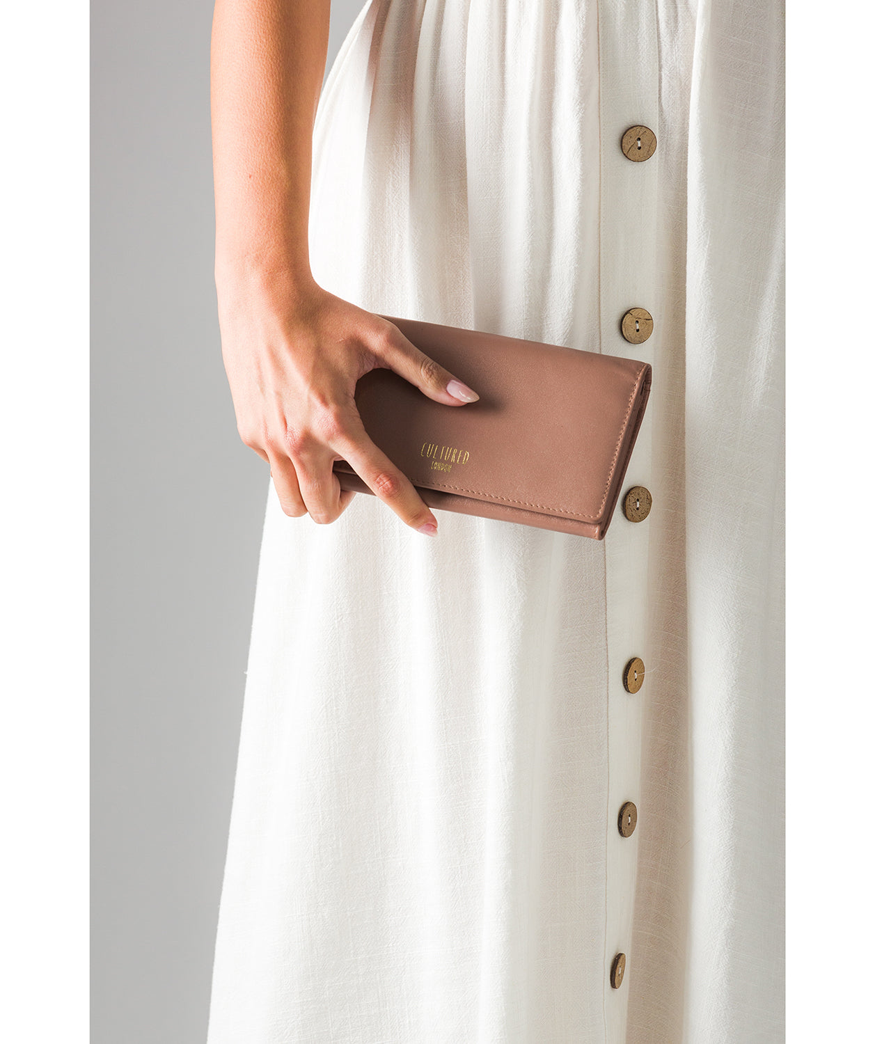 'Harlow' Mocha Leather Purse