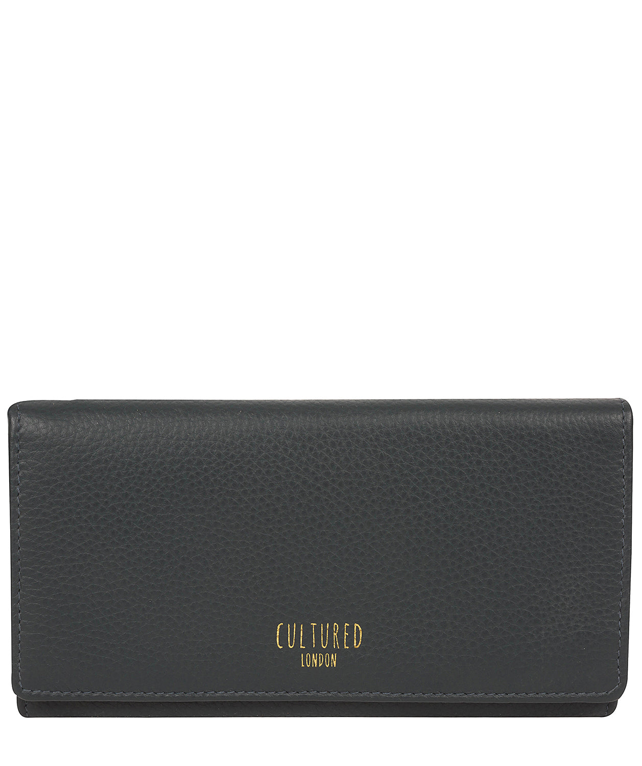 'Harlow' Navy Leather Purse