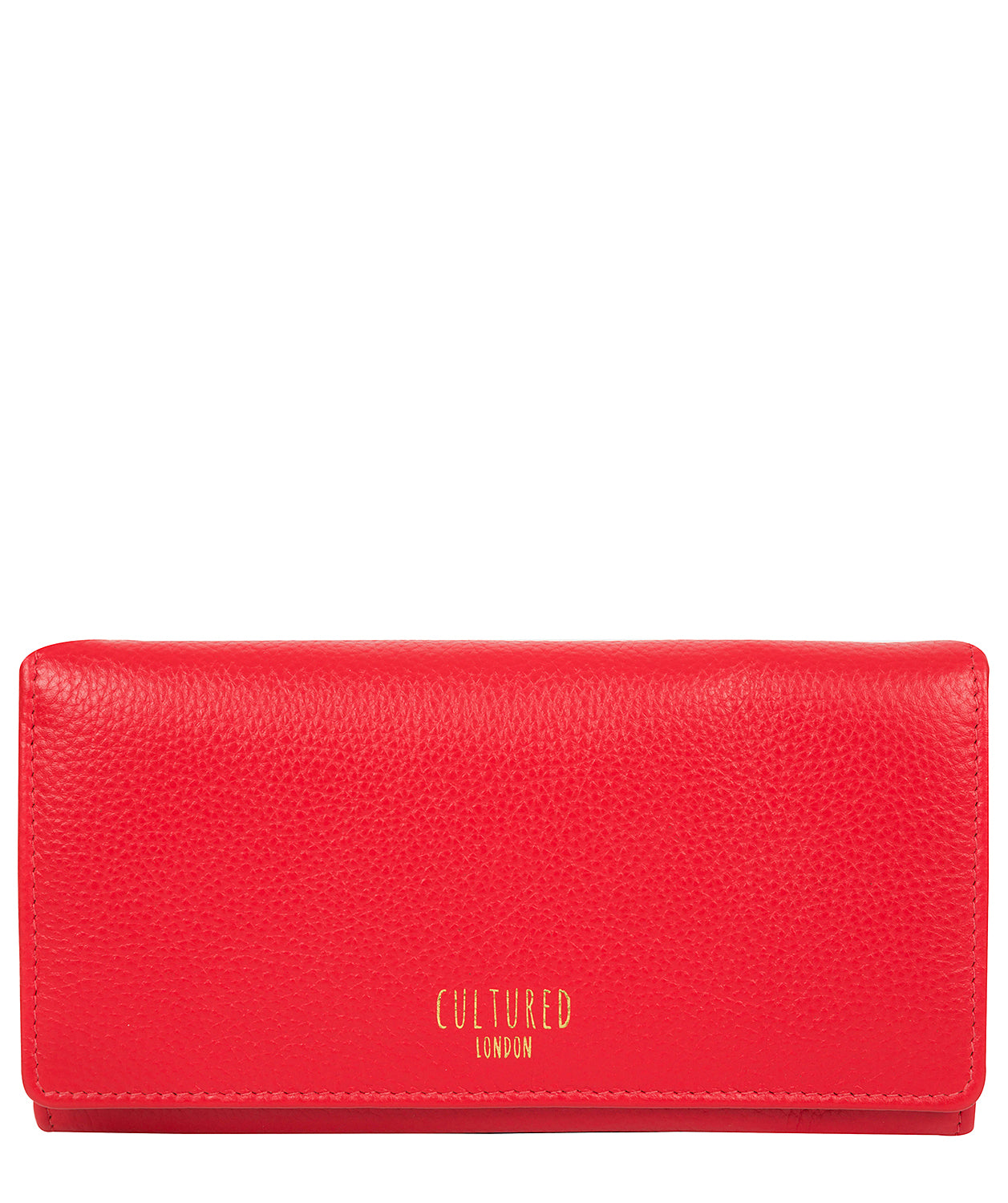 'Harlow' Royal Red Leather Purse Pure Luxuries London