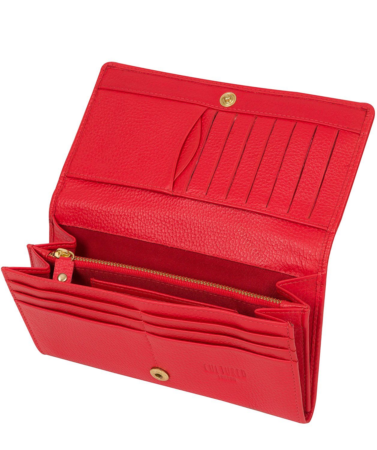 'Harlow' Royal Red Leather Purse