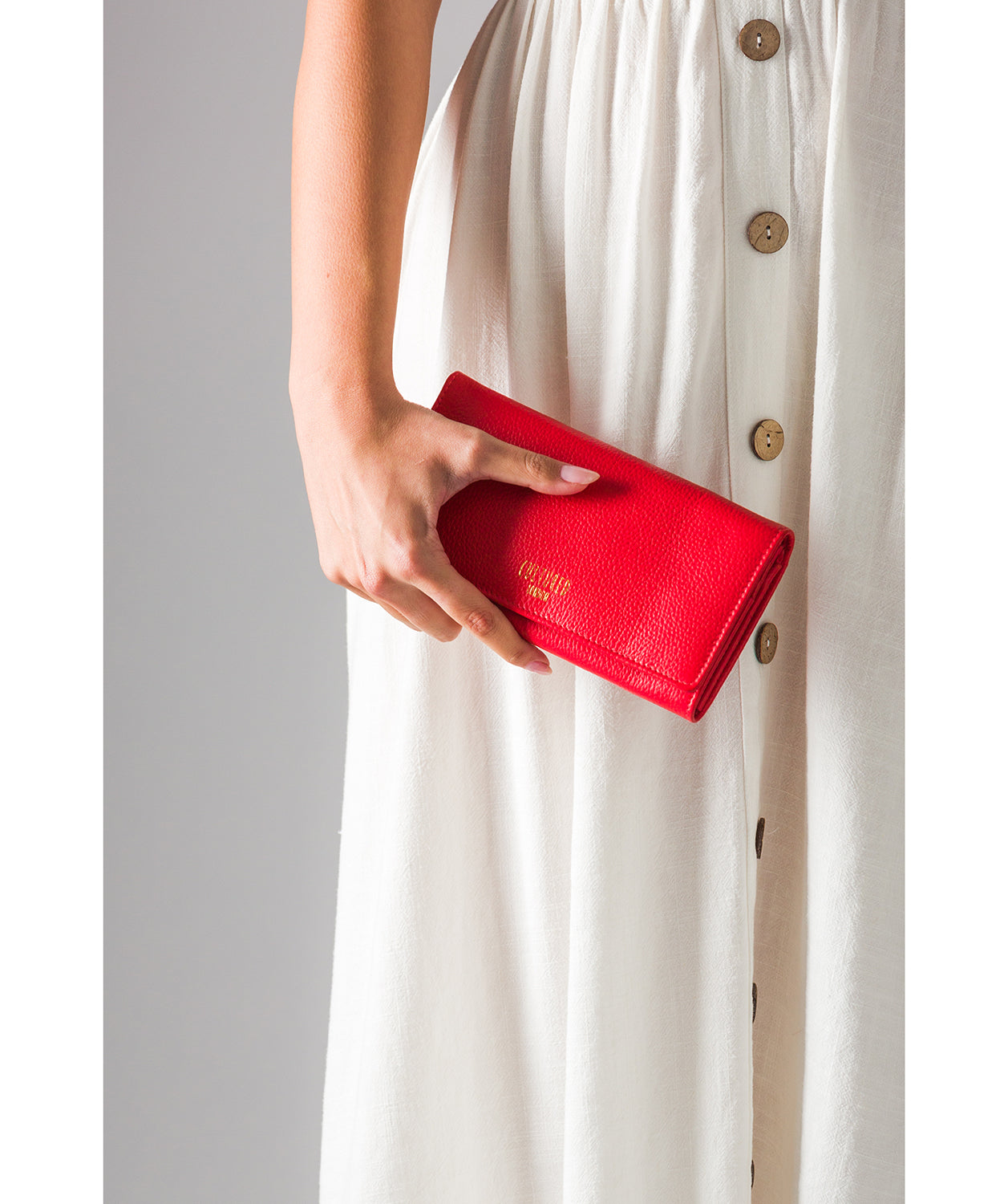 'Harlow' Royal Red Leather Purse