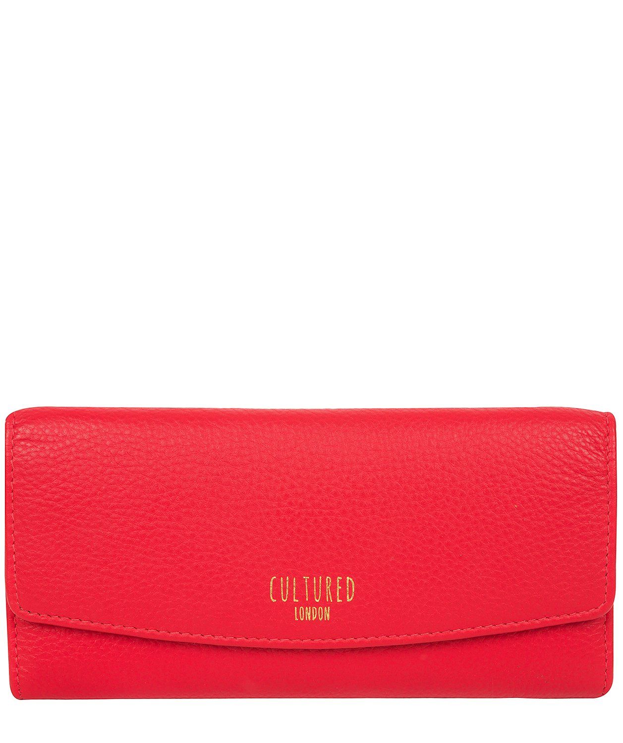 'Talulla' Royal Red Grey Leather Purse