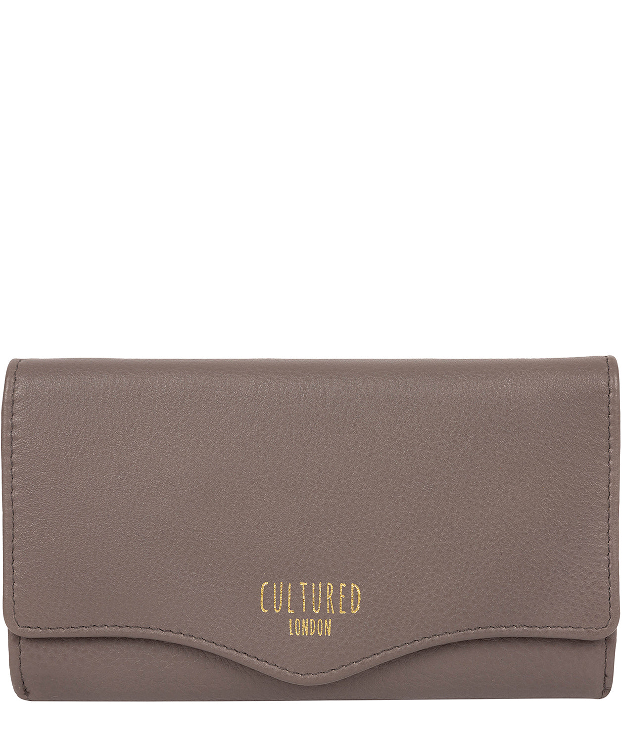 'Letitia' Elephant Grey Leather Purse